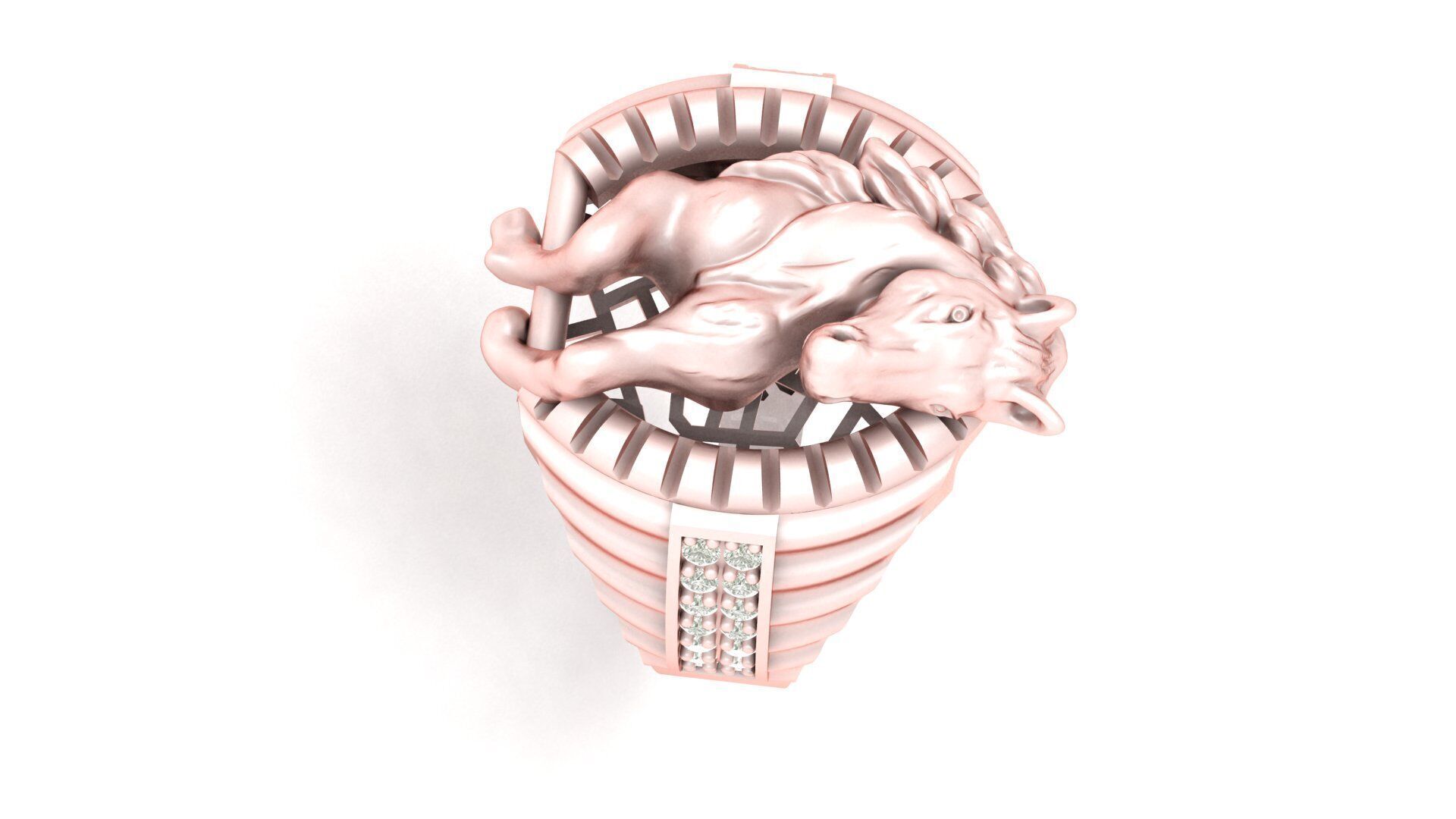 horse ring 3D print model_1