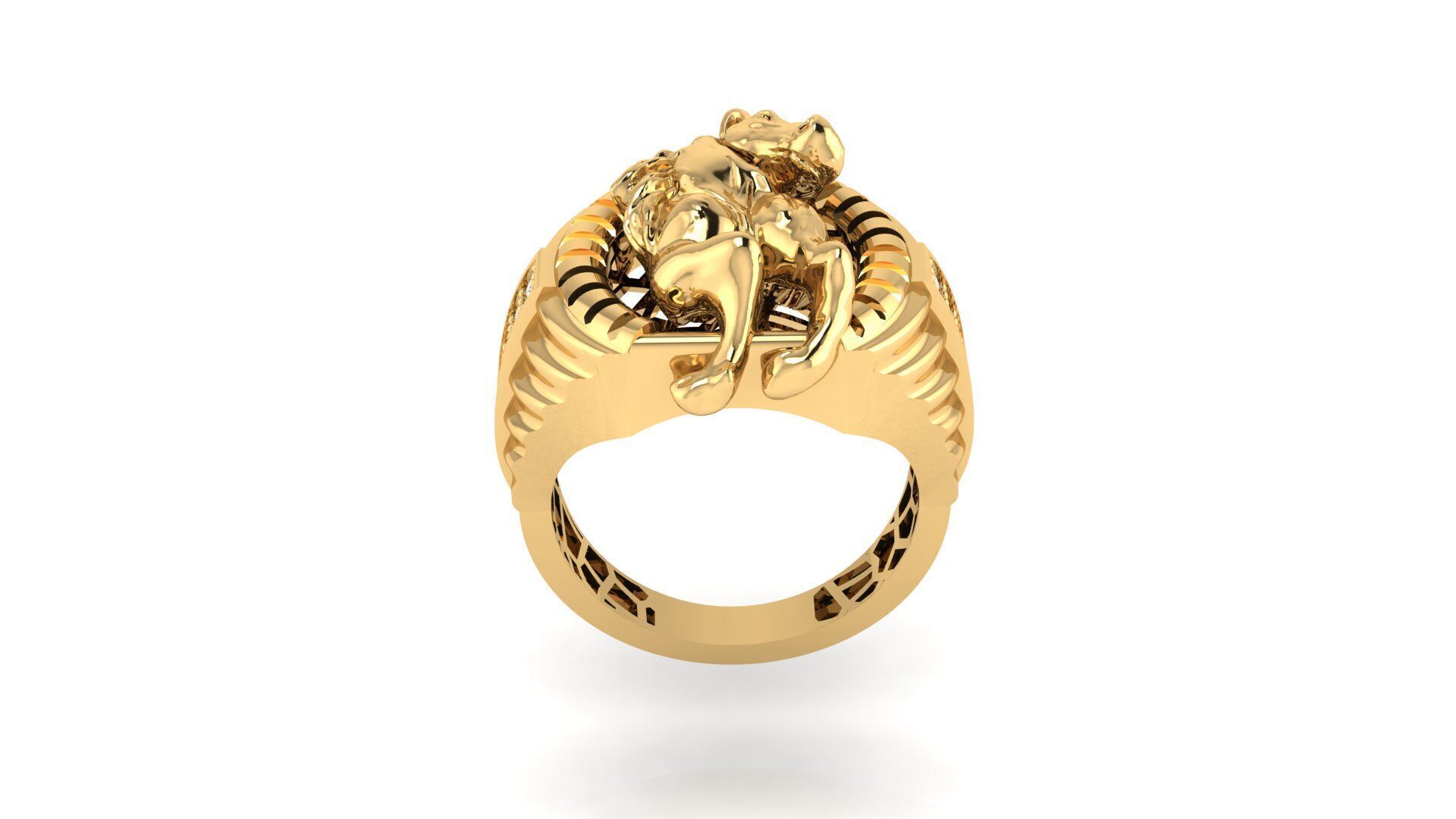 horse ring 3D print model_9