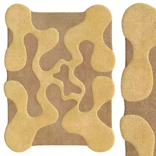 Beige Yellow Small Oops Rug