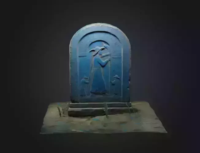 Ancient weathered stone slab 3D model