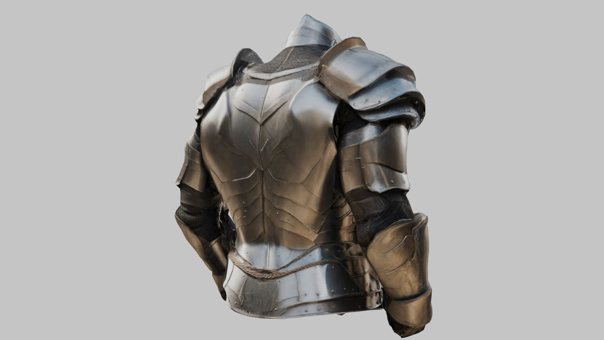 Medieval Armor Male Anatomy 3D Model Low-poly 3D model_12