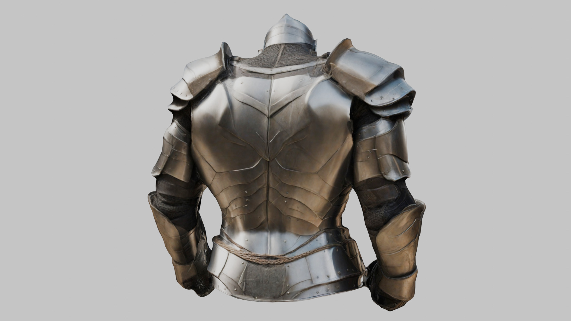 Medieval Armor Male Anatomy 3D Model Low-poly 3D model_13