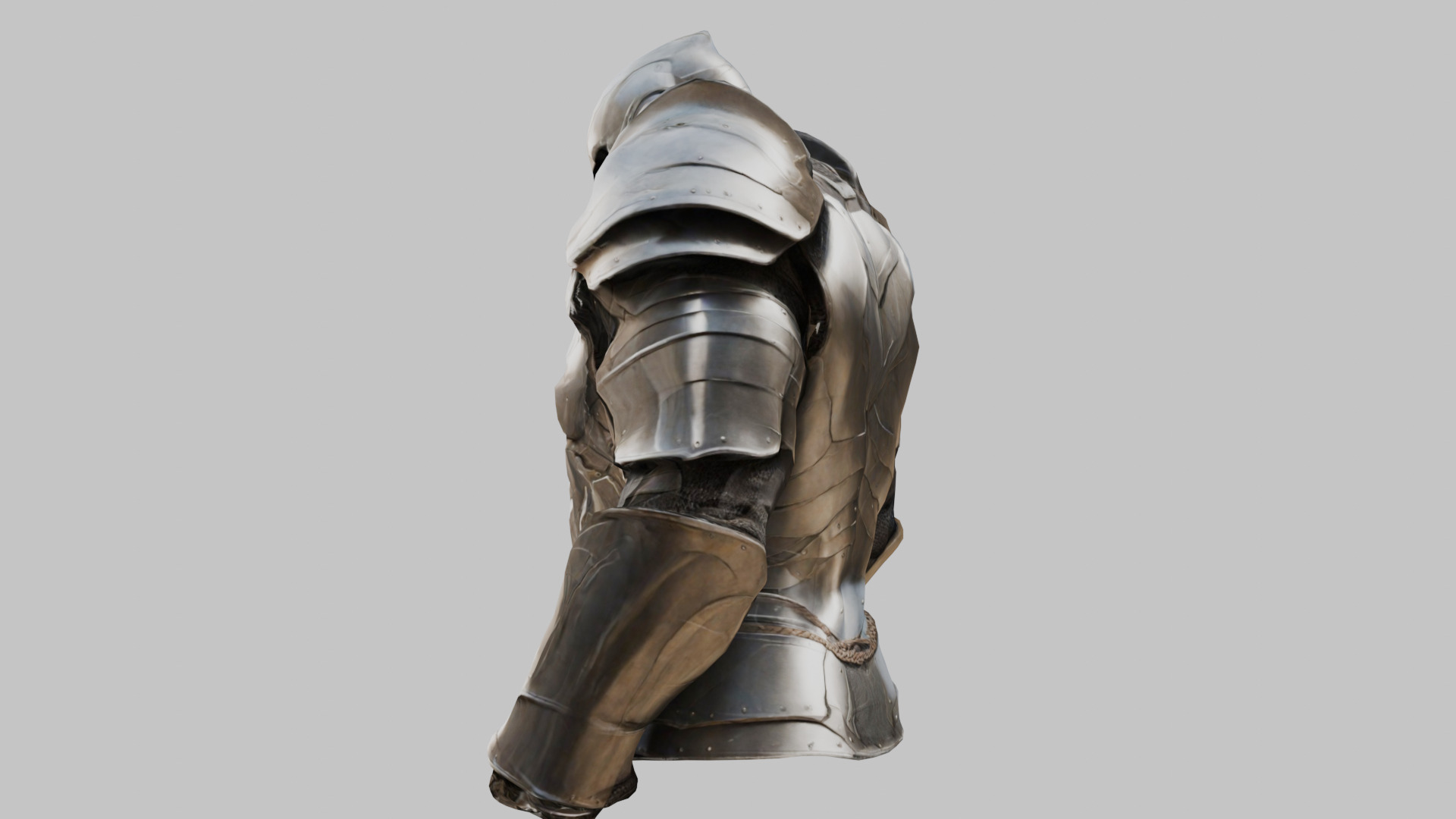 Medieval Armor Male Anatomy 3D Model Low-poly 3D model_3