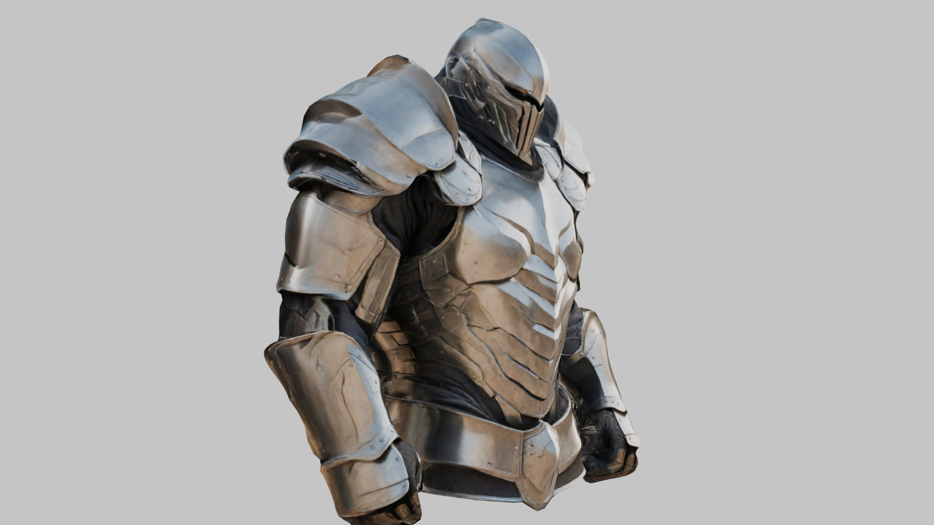 Medieval Armor Male Anatomy 3D Model Low-poly 3D model_8