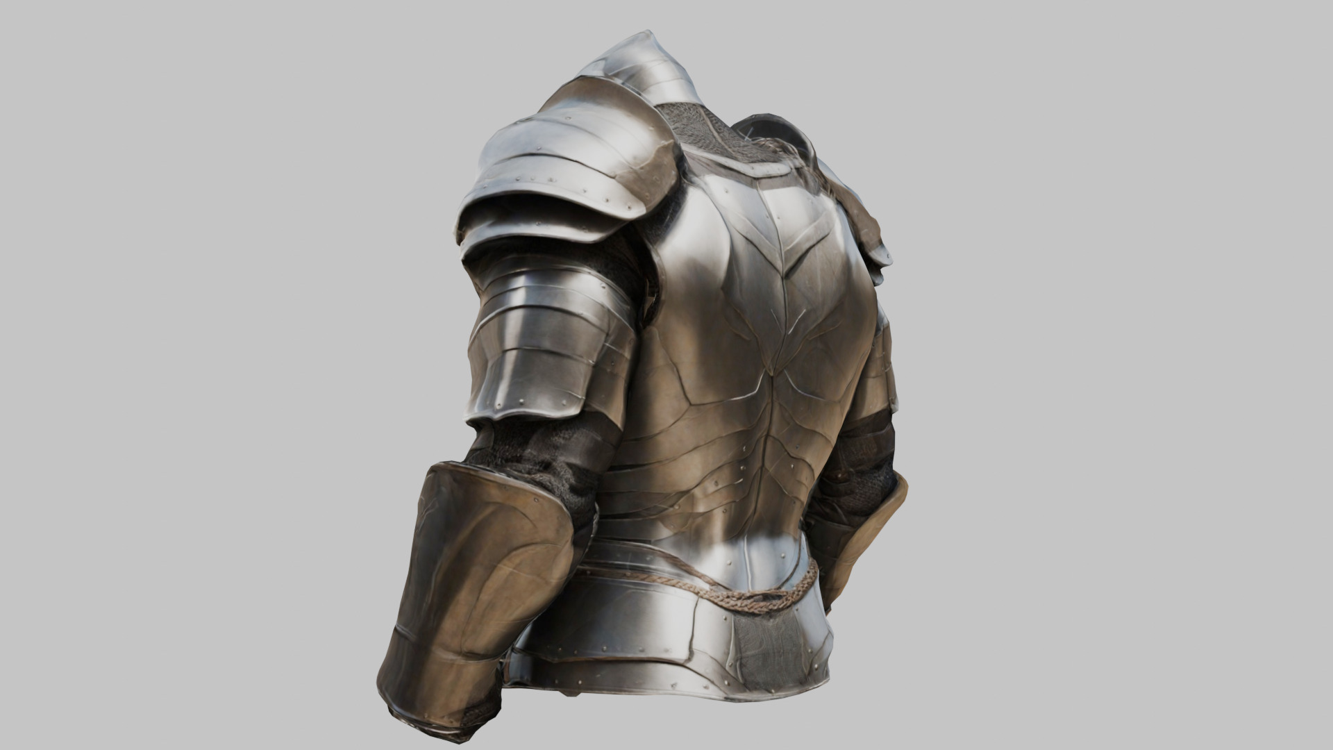 Medieval Armor Male Anatomy 3D Model Low-poly 3D model_2