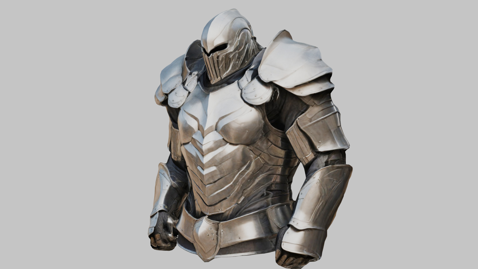 Medieval Armor Male Anatomy 3D Model Low-poly 3D model_6