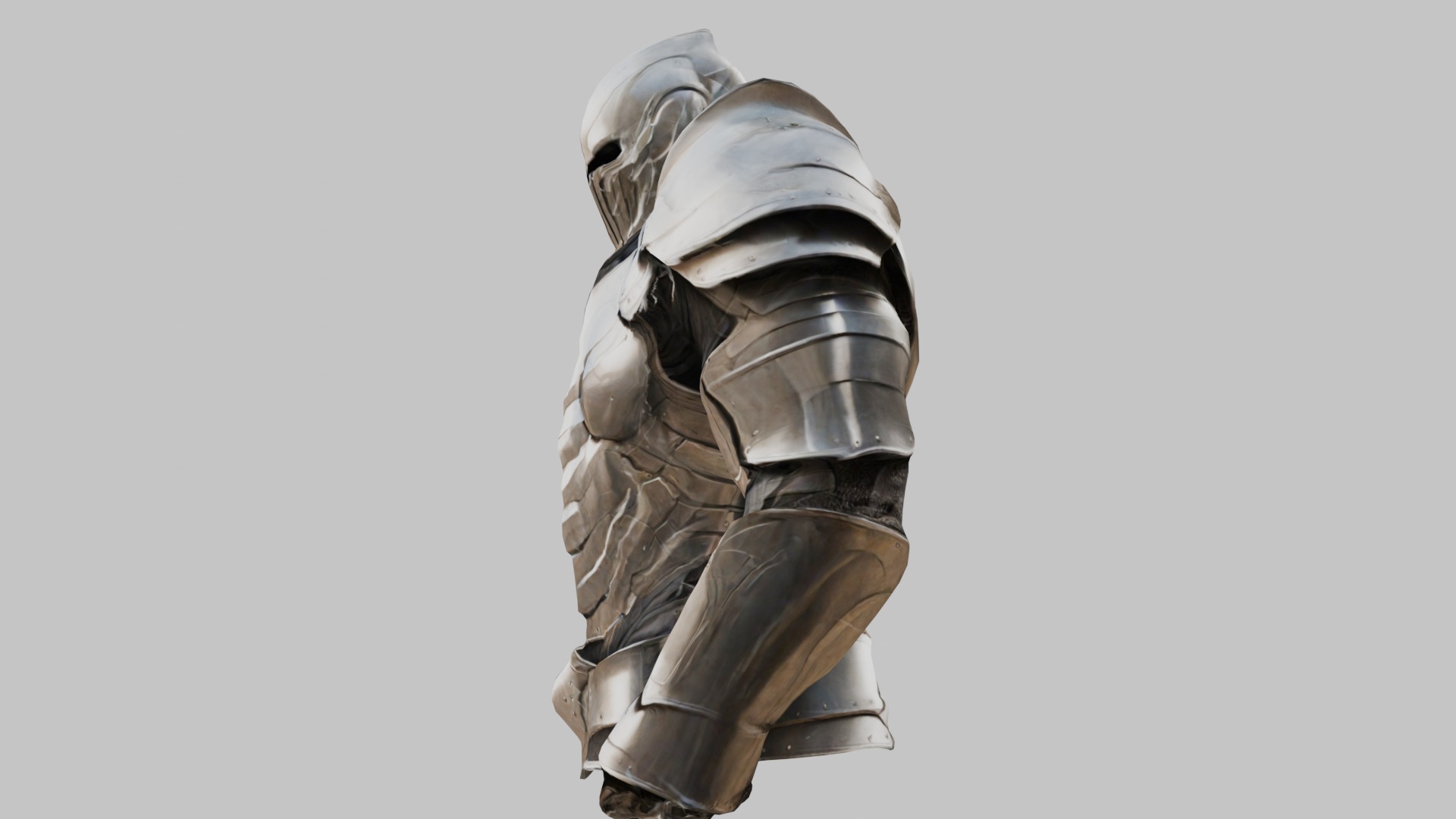 Medieval Armor Male Anatomy 3D Model Low-poly 3D model_4