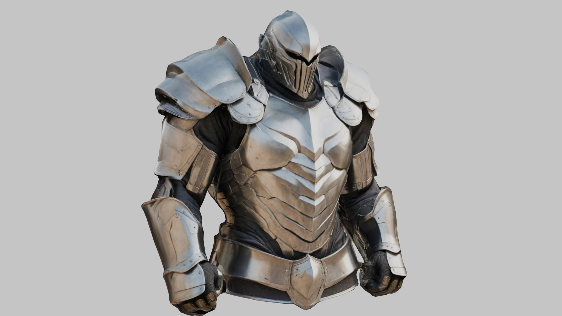 Medieval Armor Male Anatomy 3D Model Low-poly 3D model_7