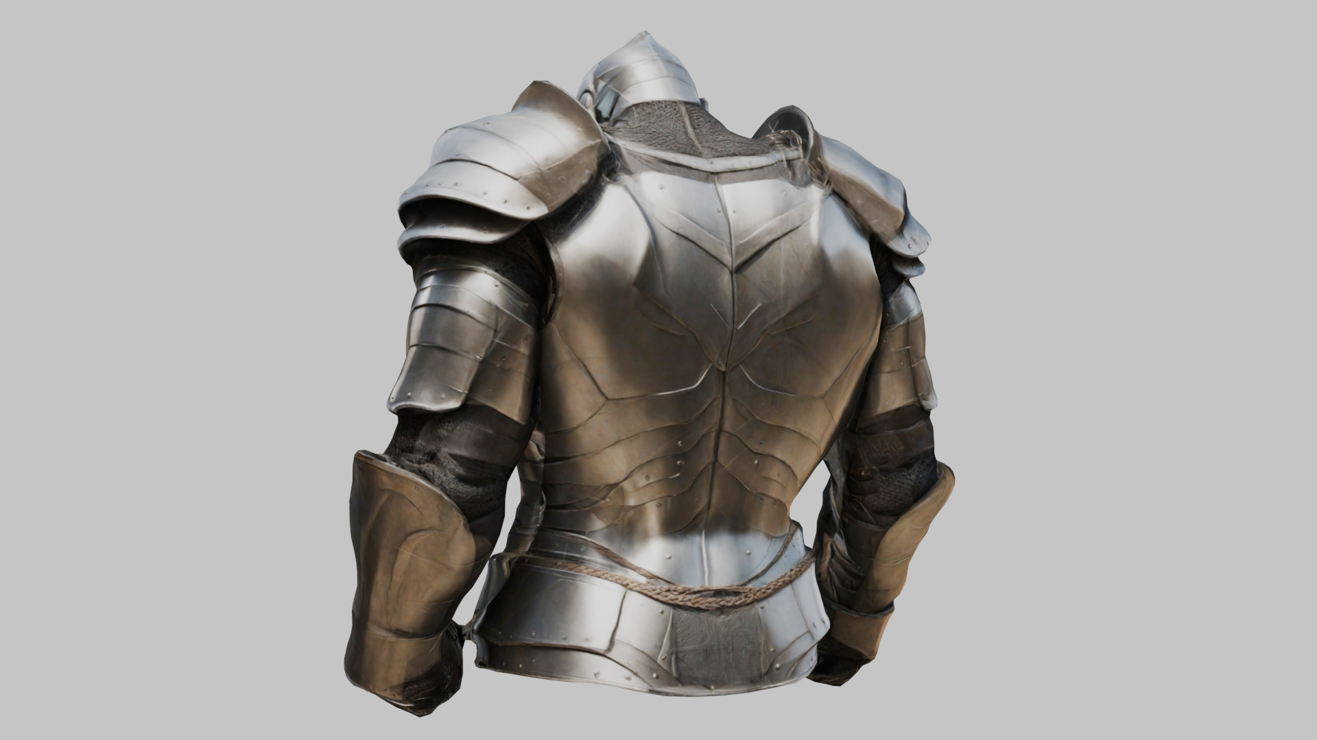 Medieval Armor Male Anatomy 3D Model Low-poly 3D model_1