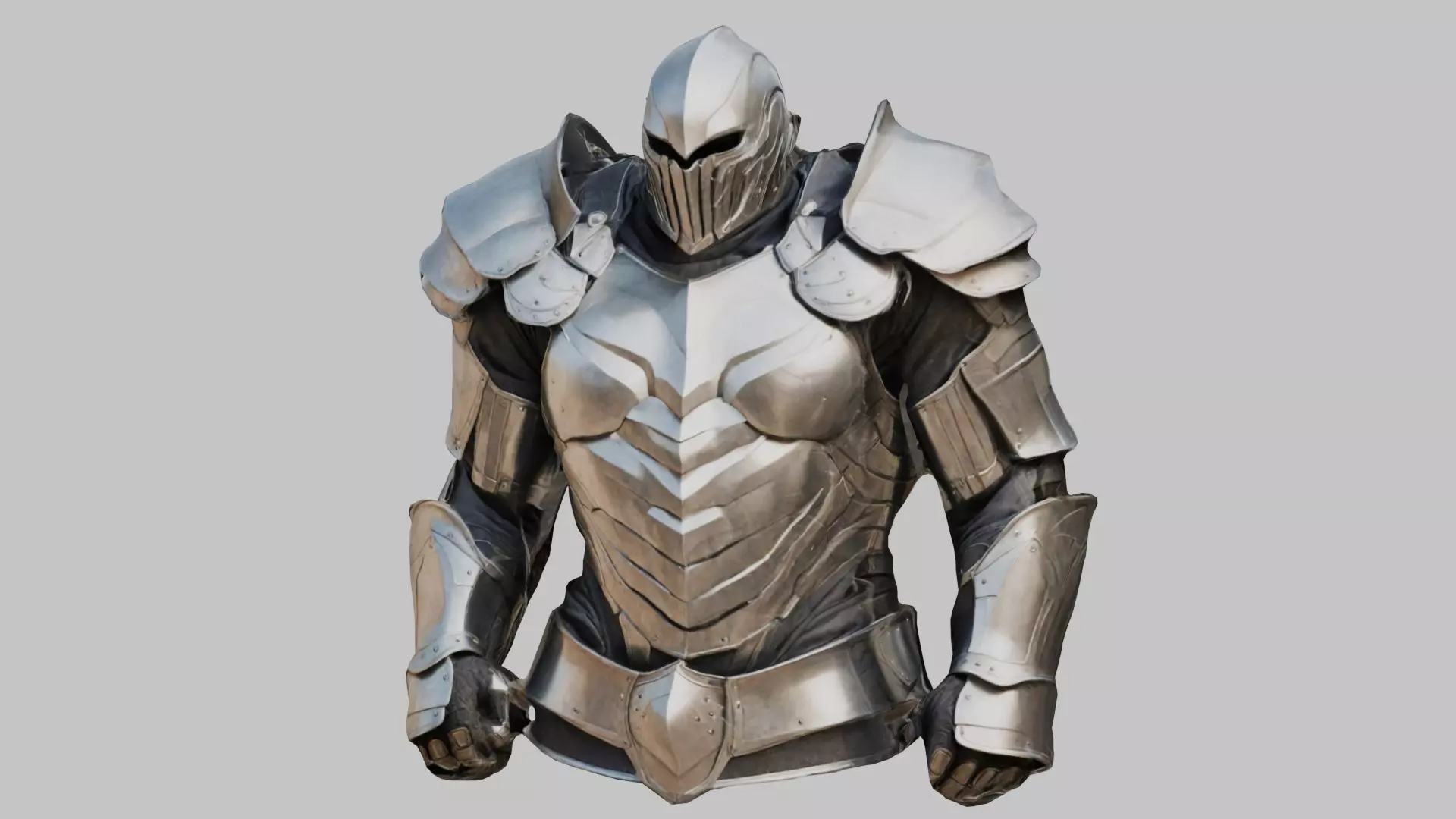 Medieval Armor Male Anatomy 3D Model Low-poly 3D model_0
