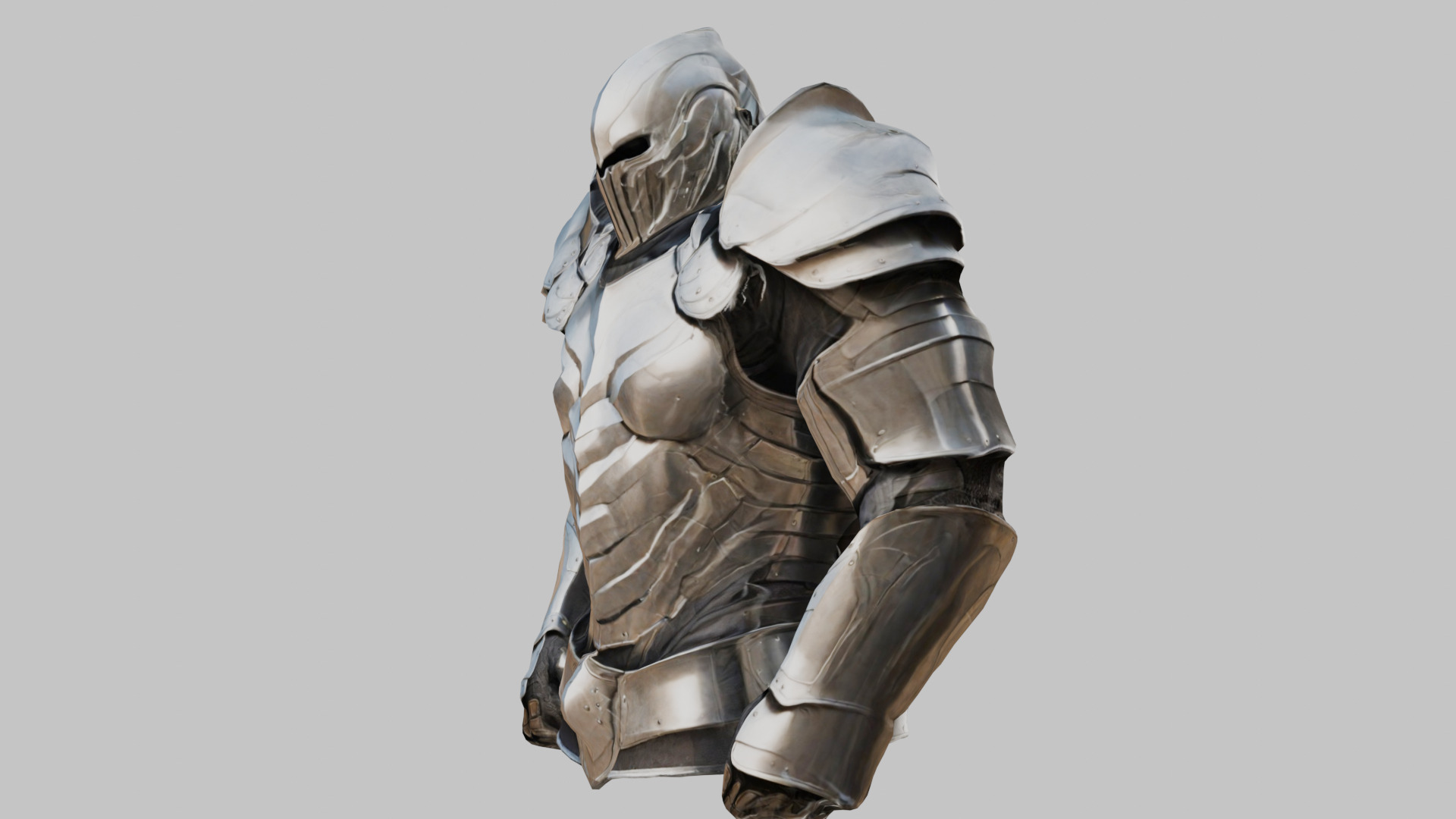 Medieval Armor Male Anatomy 3D Model Low-poly 3D model_5