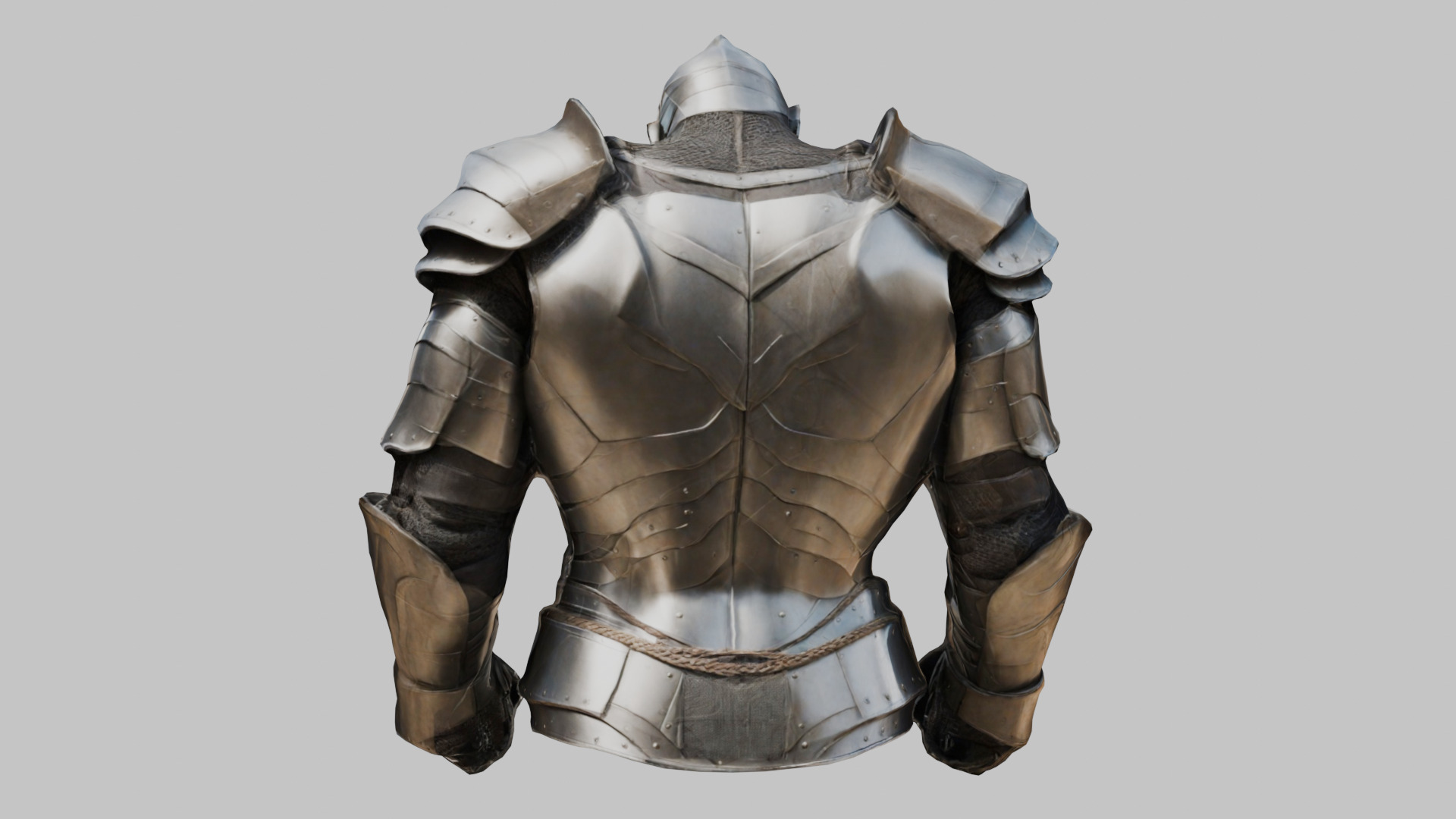 Medieval Armor Male Anatomy 3D Model Low-poly 3D model_14