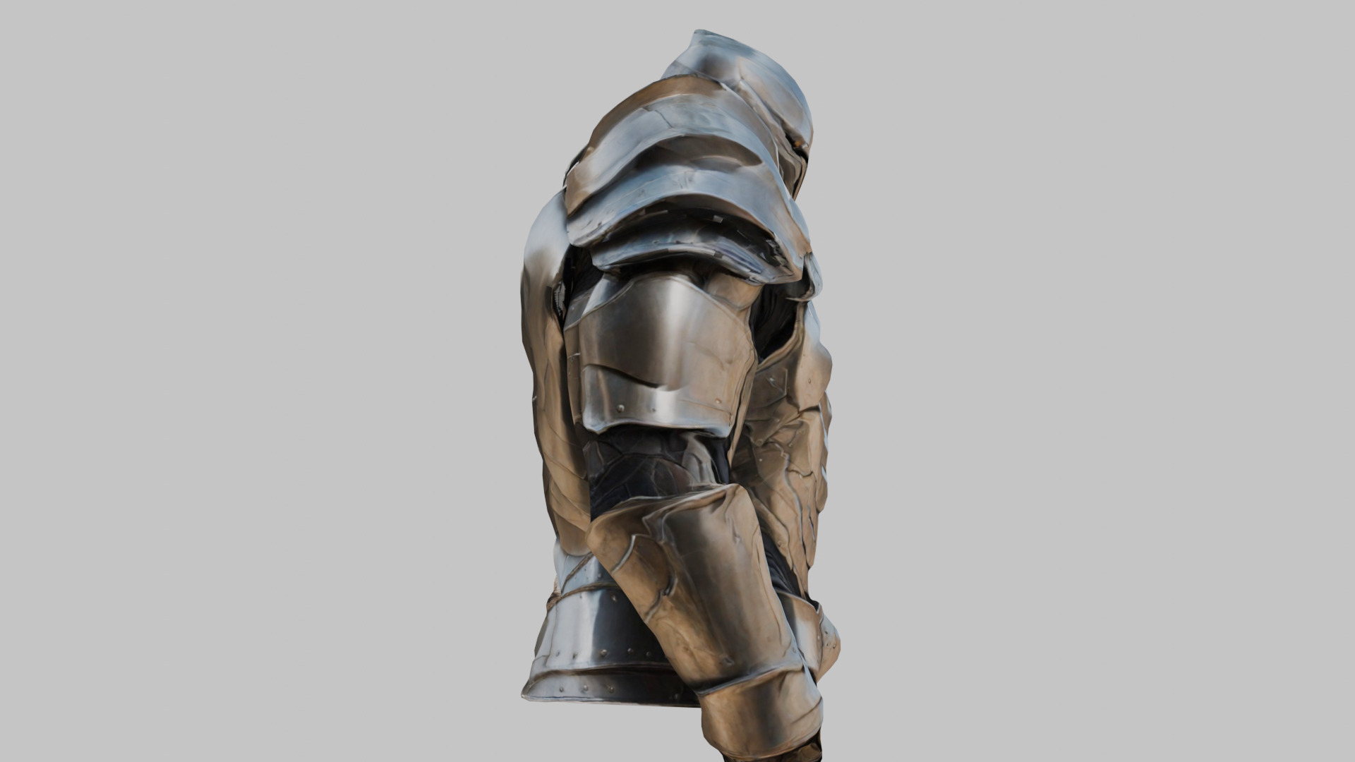 Medieval Armor Male Anatomy 3D Model Low-poly 3D model_10