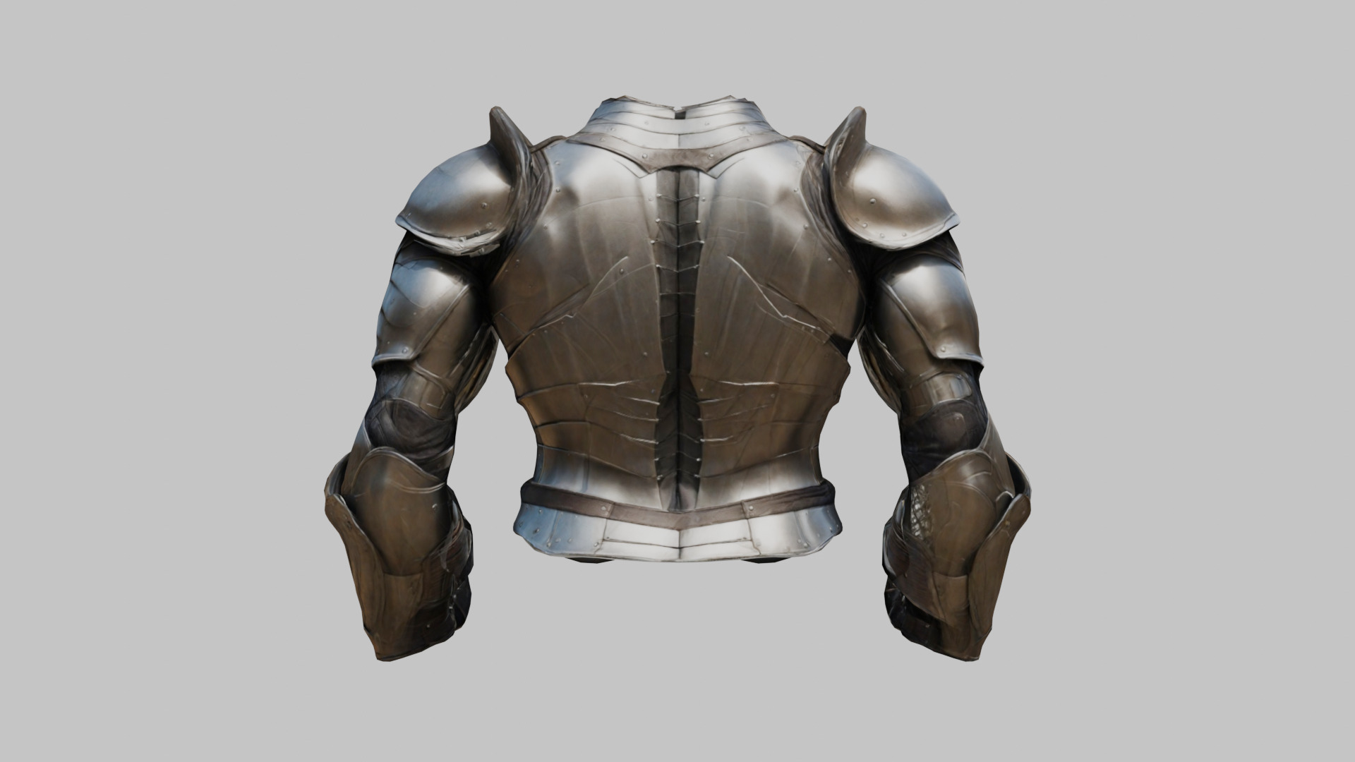 Stylized Medieval Armor Muscular Anatomy Standalone Model Low-poly 3D model_15