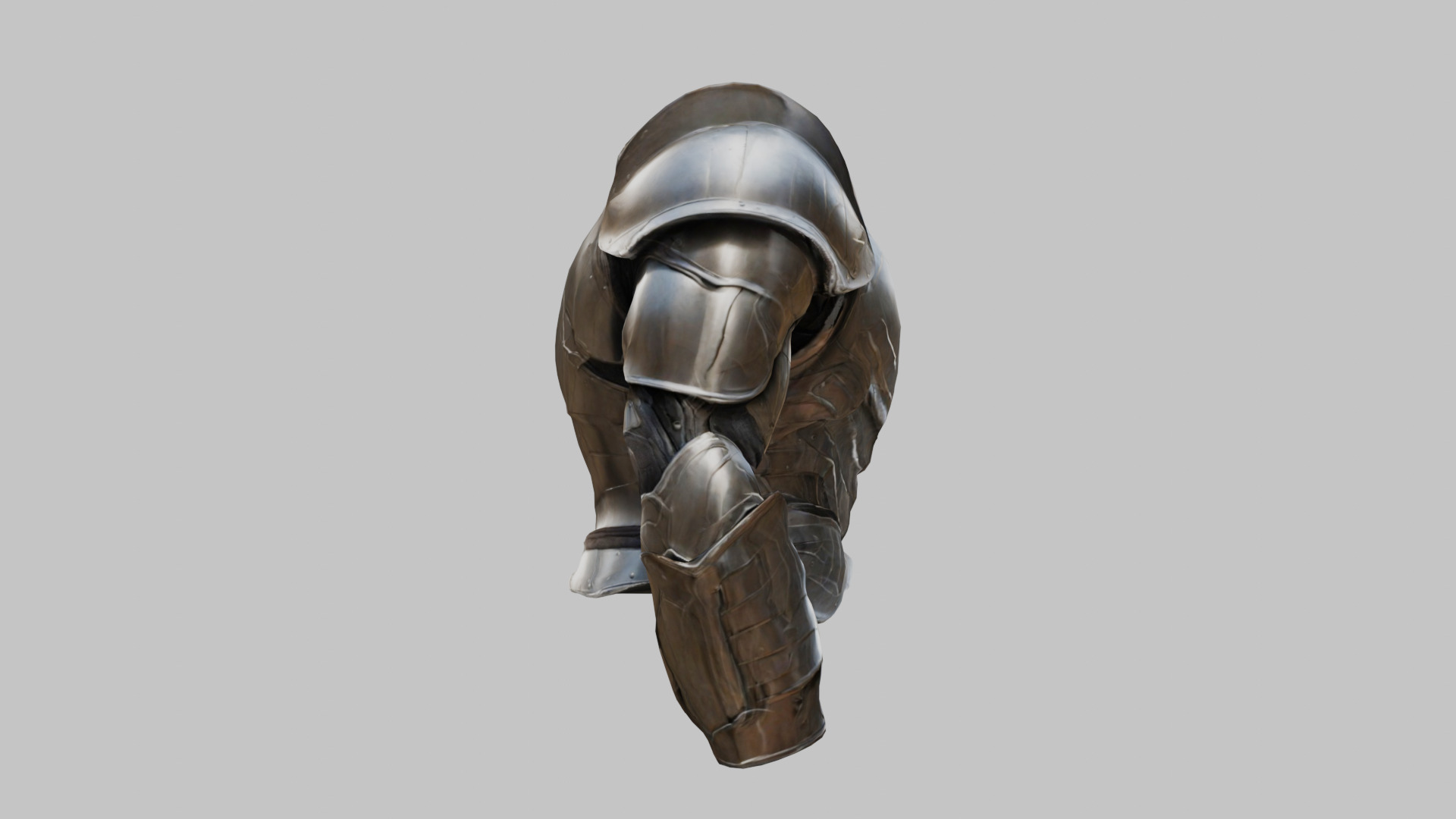 Stylized Medieval Armor Muscular Anatomy Standalone Model Low-poly 3D model_11