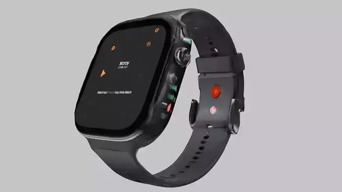 Black Smart Watch 3D Model
