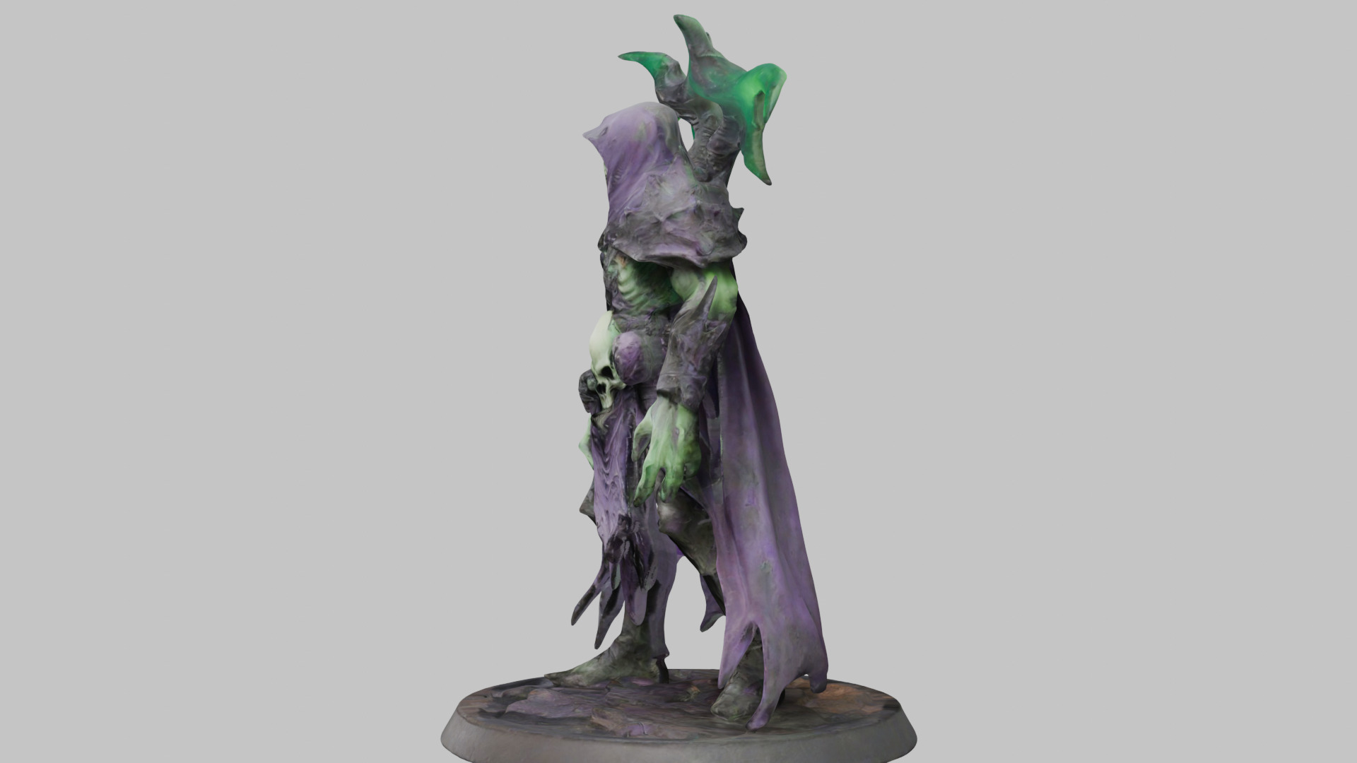 Fantasy CHaracter Monster Figure Low-poly 3D model_4