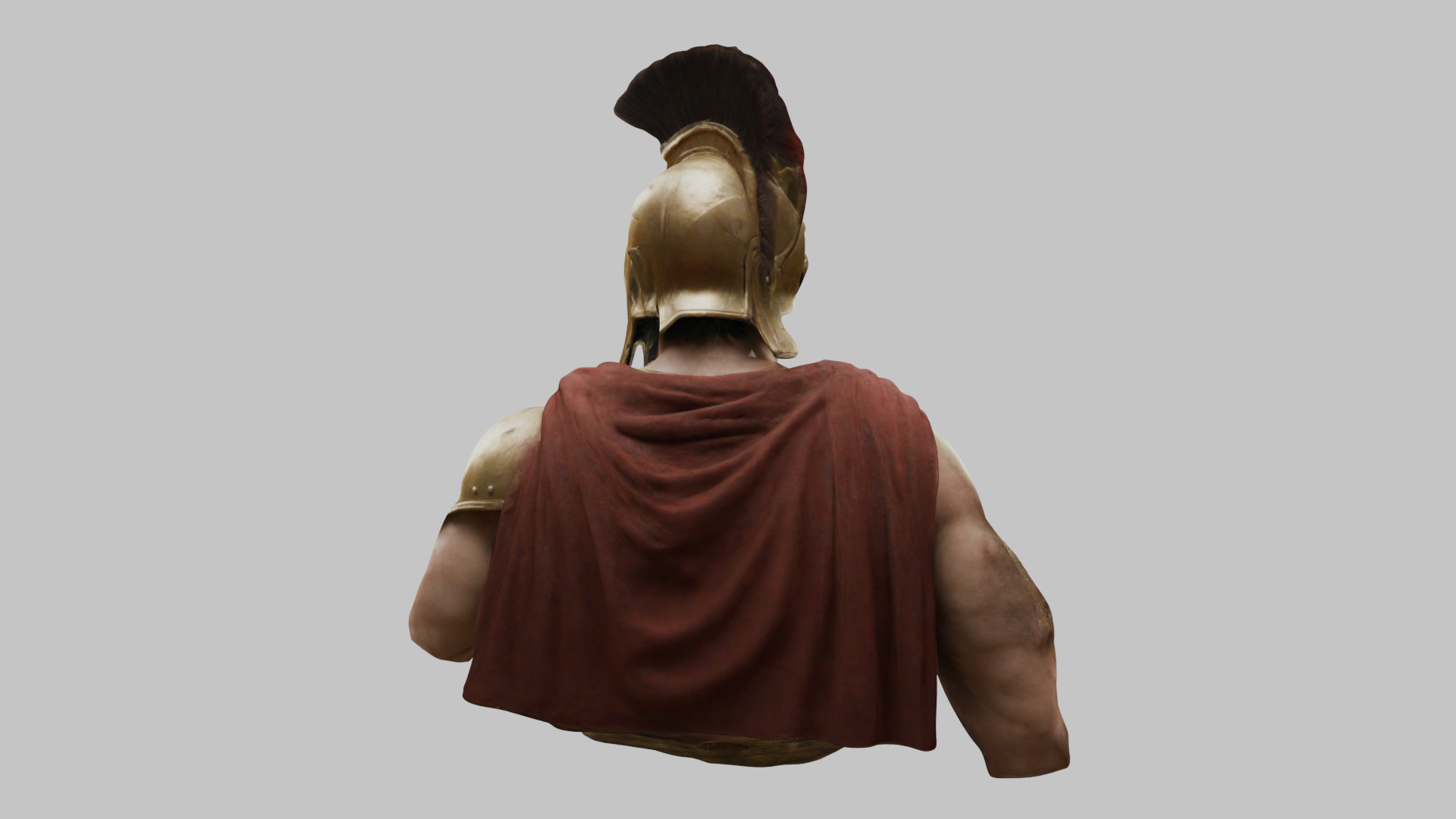 Leonidas King Head Bust SPartan Figure Low-poly 3D model_15