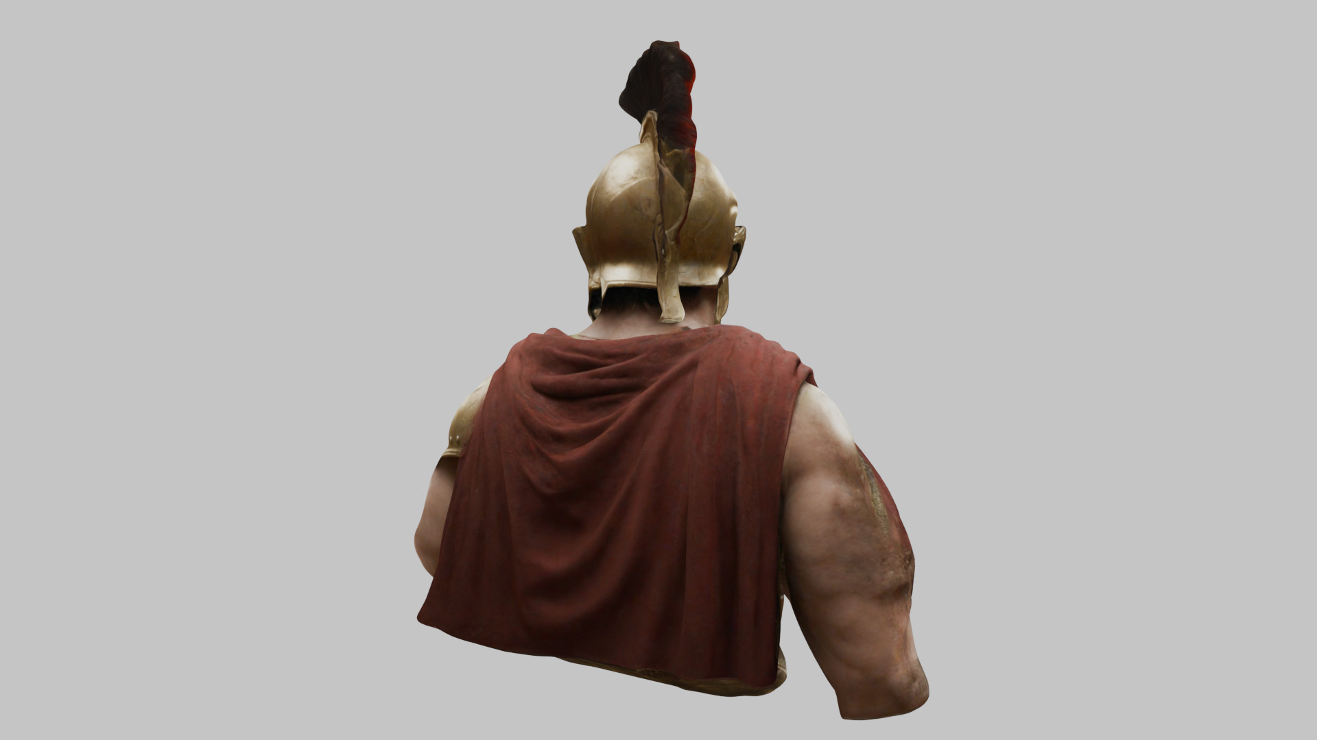 Leonidas King Head Bust SPartan Figure Low-poly 3D model_14