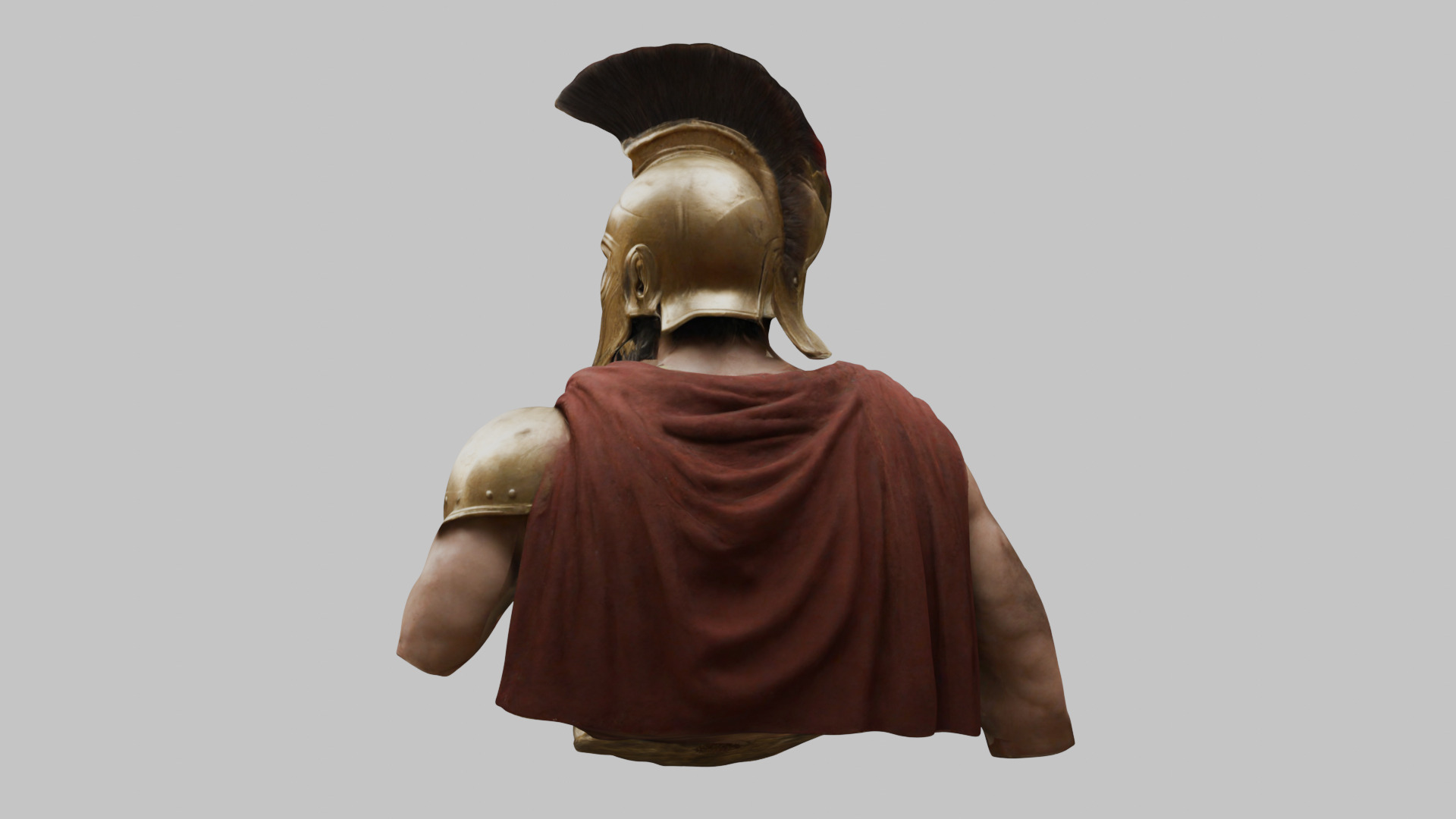 Leonidas King Head Bust SPartan Figure Low-poly 3D model_1