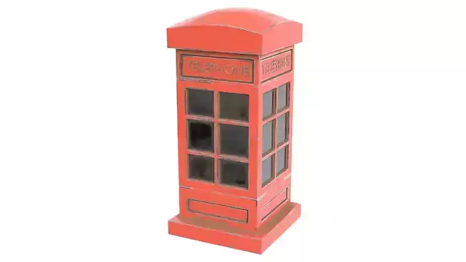 Telephone booth 3D model