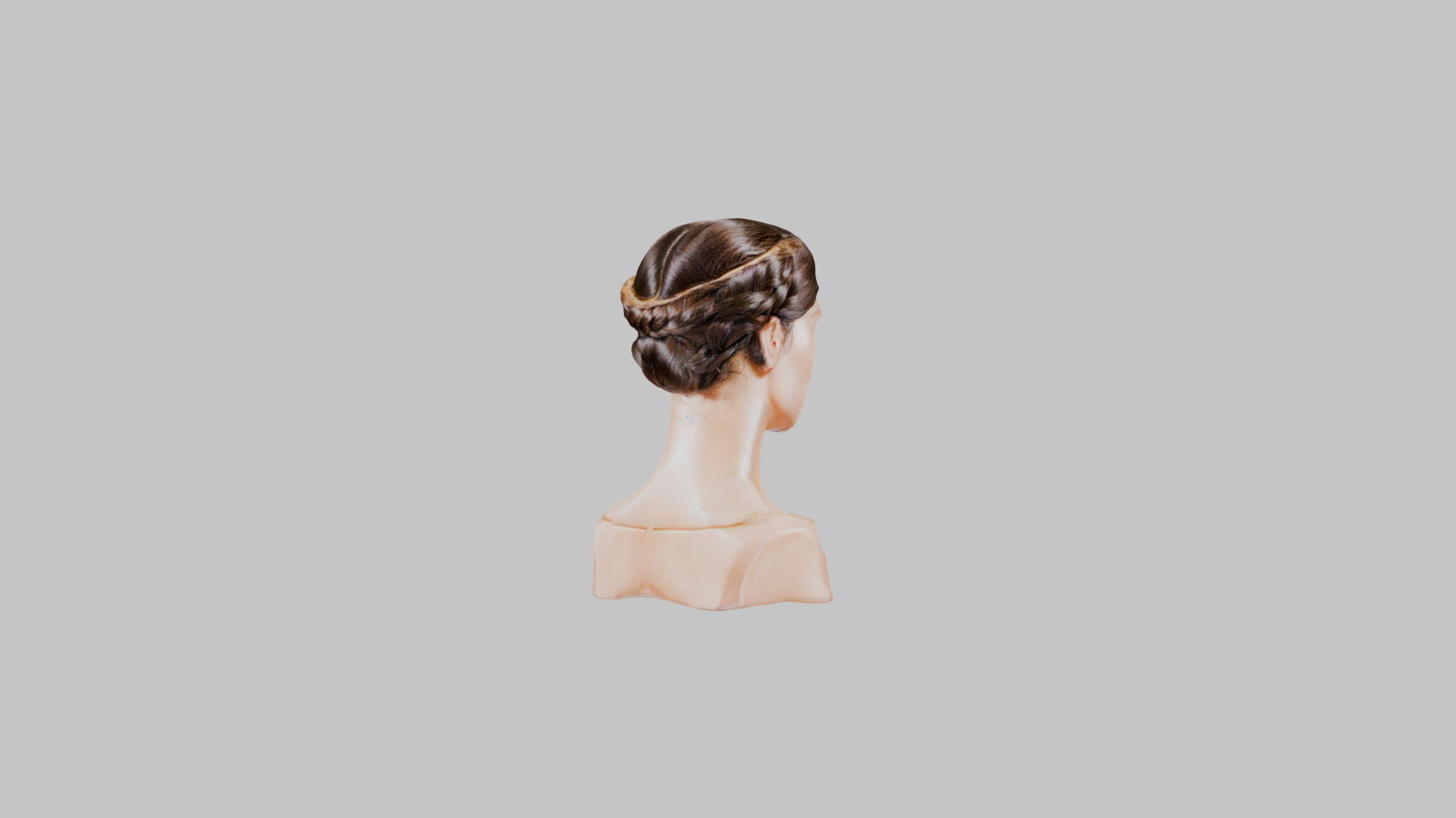 Female head Bust Low-poly 3D model_13