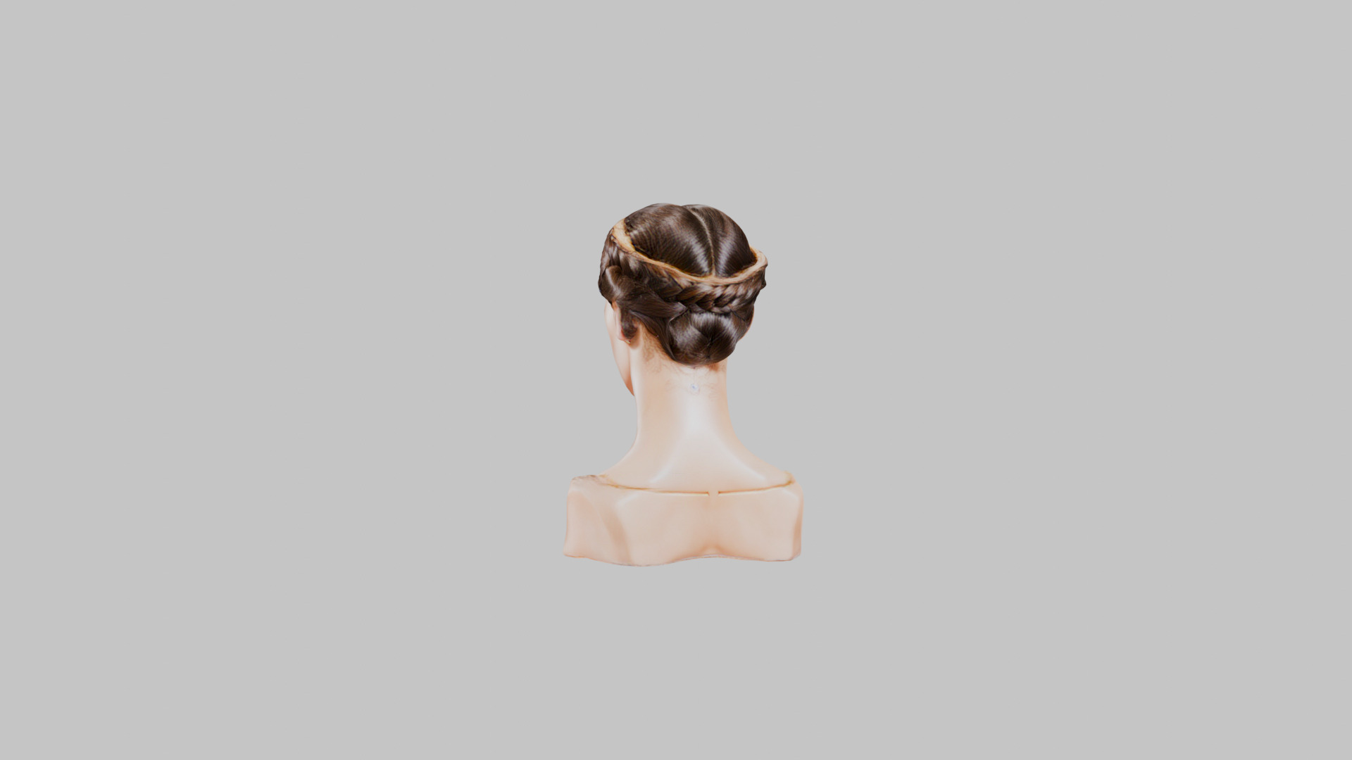 Female head Bust Low-poly 3D model_1