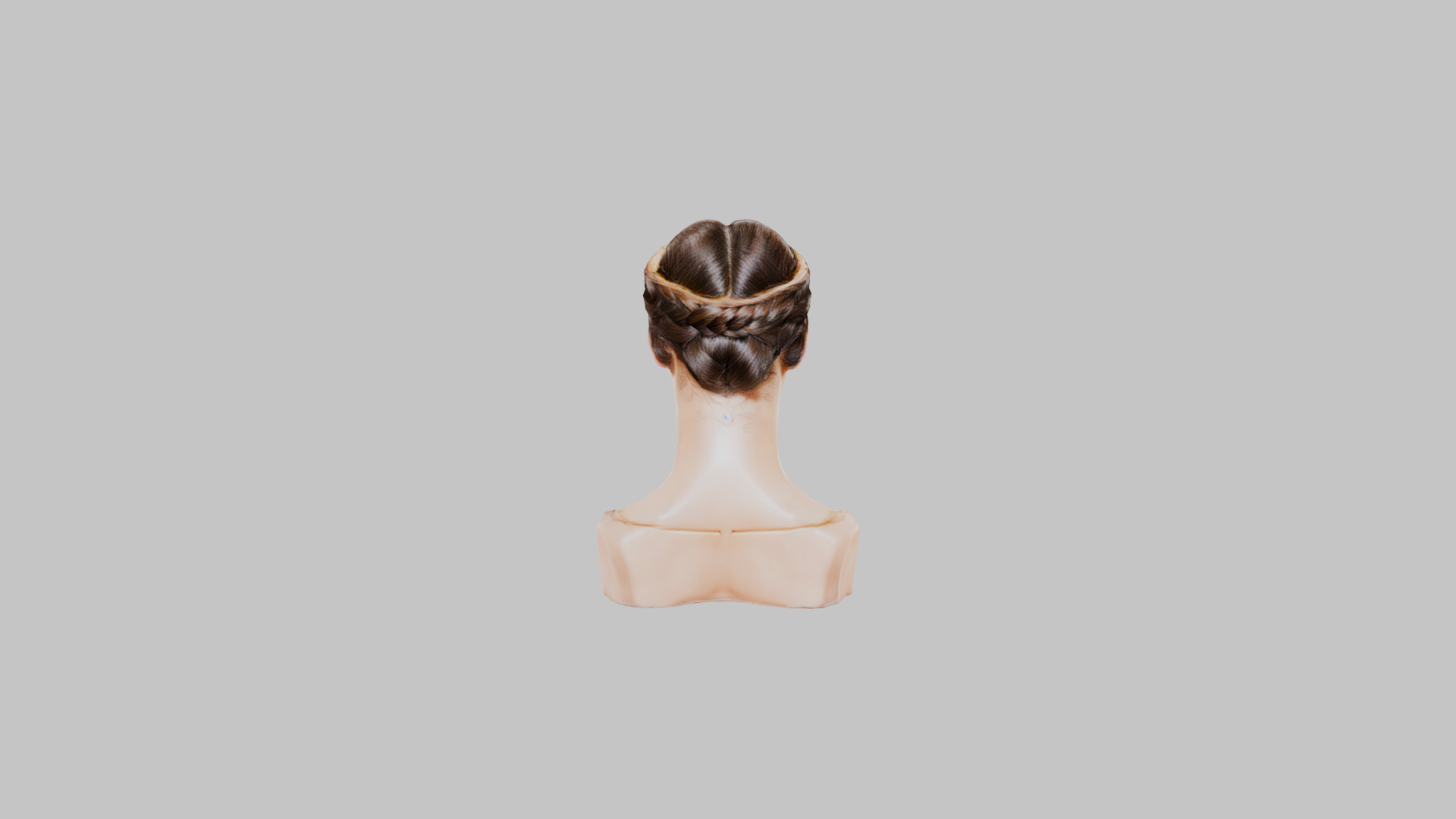 Female head Bust Low-poly 3D model_15
