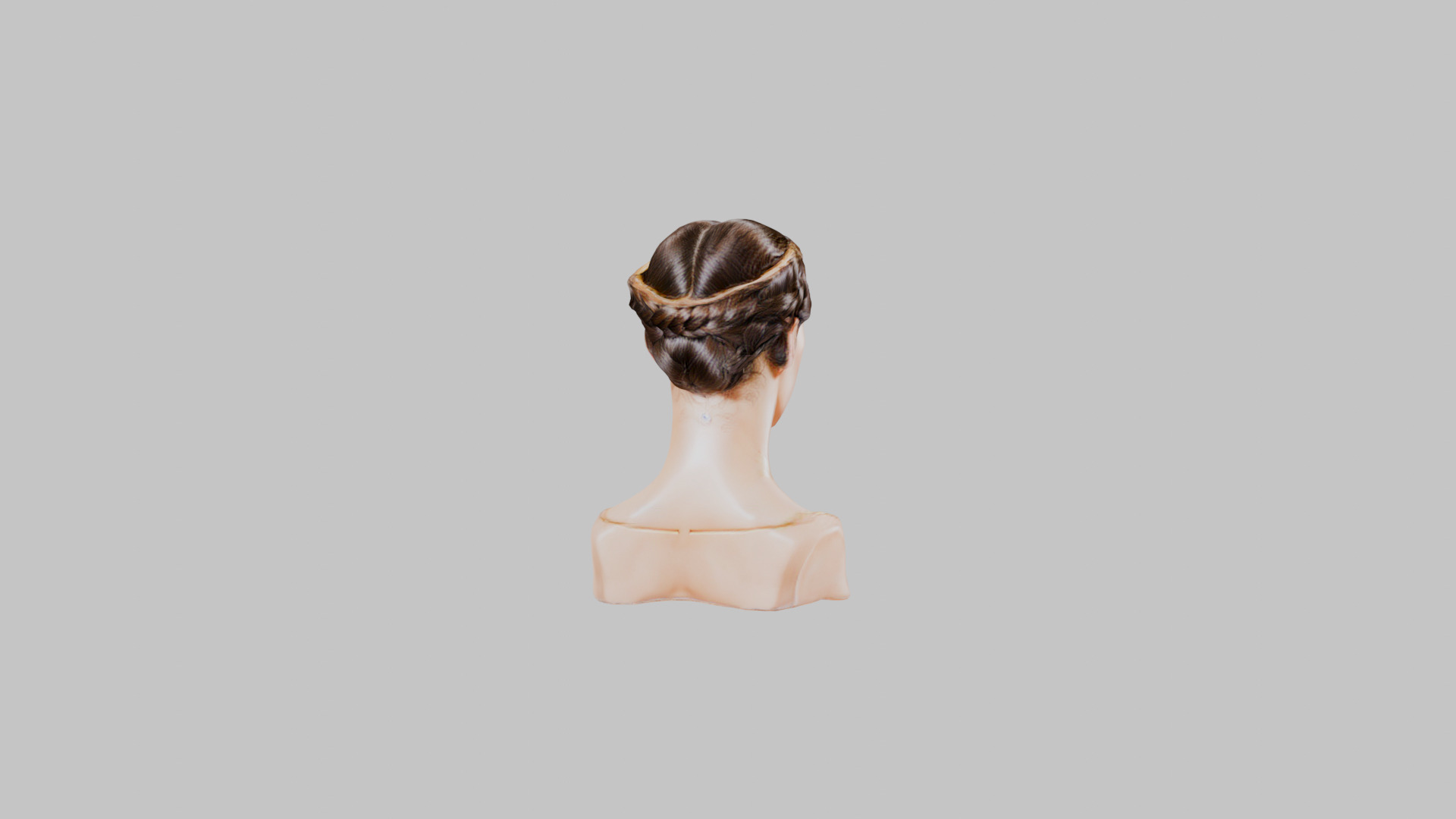 Female head Bust Low-poly 3D model_14