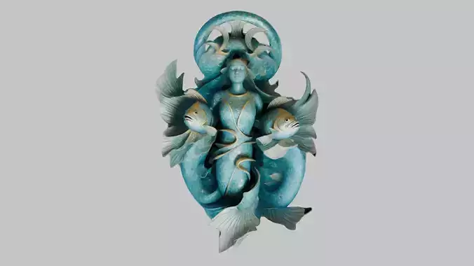 Fantasy Statue DEcoaration 3D Model