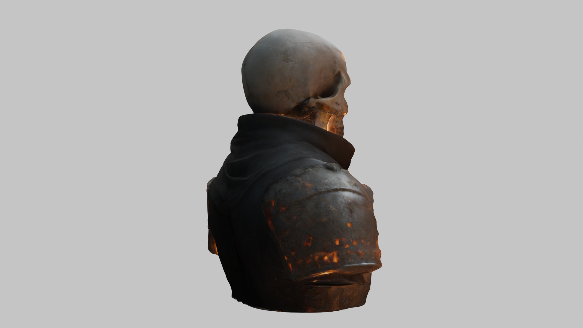 Skull Templar Knight 3D Model Low-poly 3D model_12