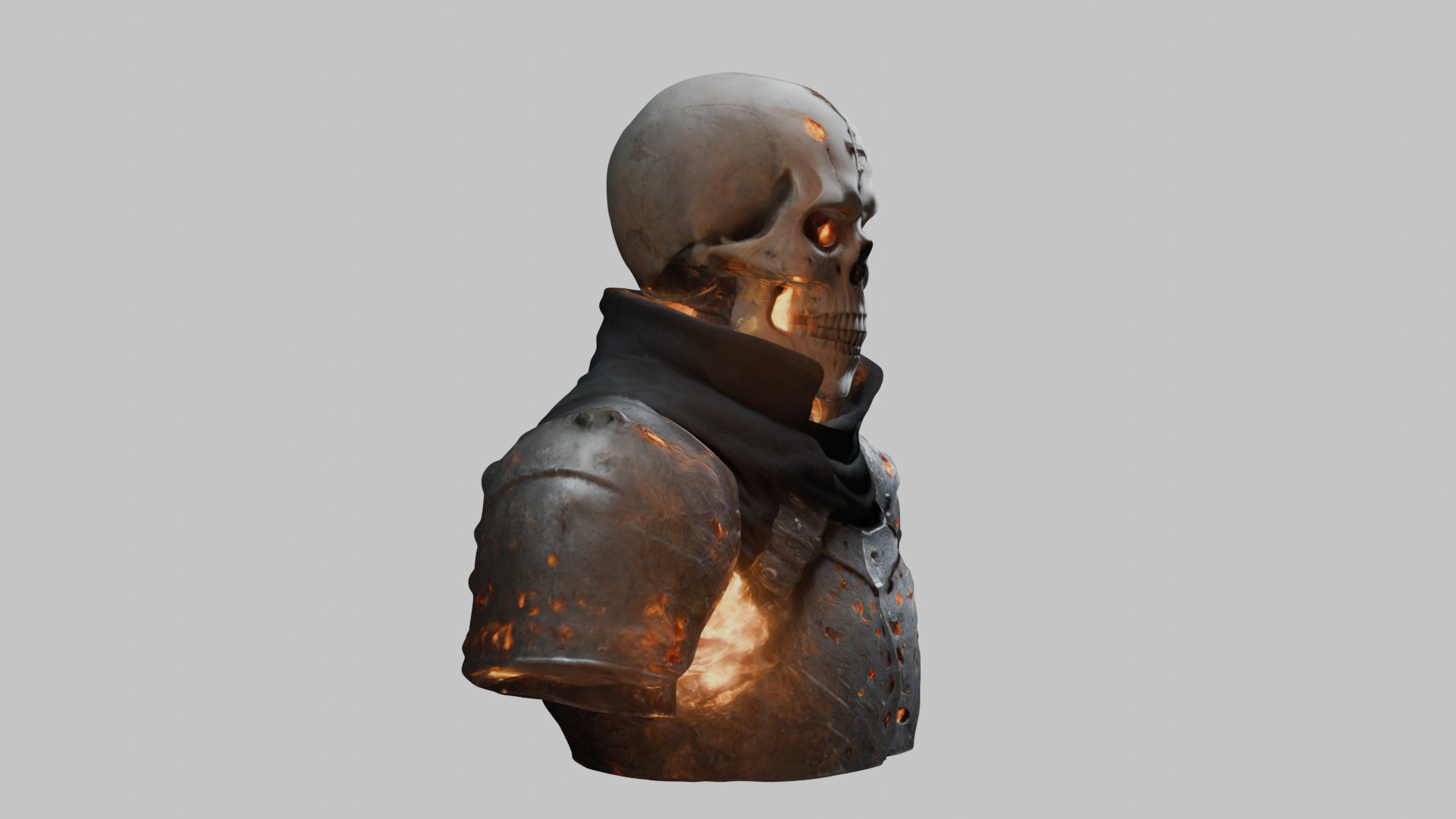 Skull Templar Knight 3D Model Low-poly 3D model_10