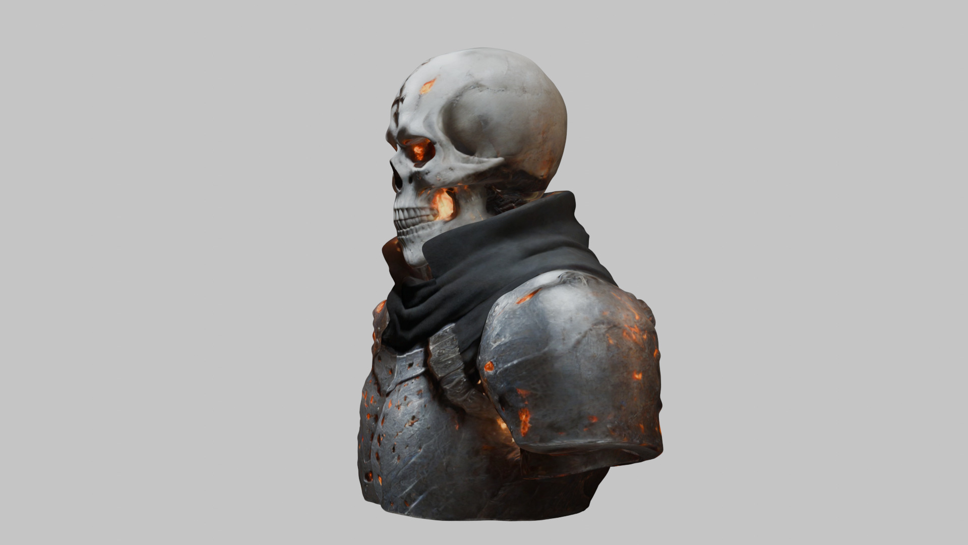 Skull Templar Knight 3D Model Low-poly 3D model_5