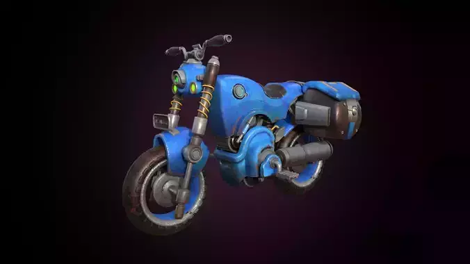 Stylized Solarpunk Motorcycle