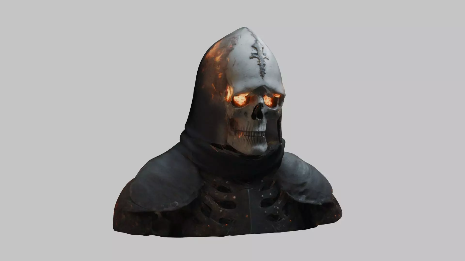 Sci-Fi Templar Warrior 3D Model - High-Quality Asset Low-poly 3D model_0