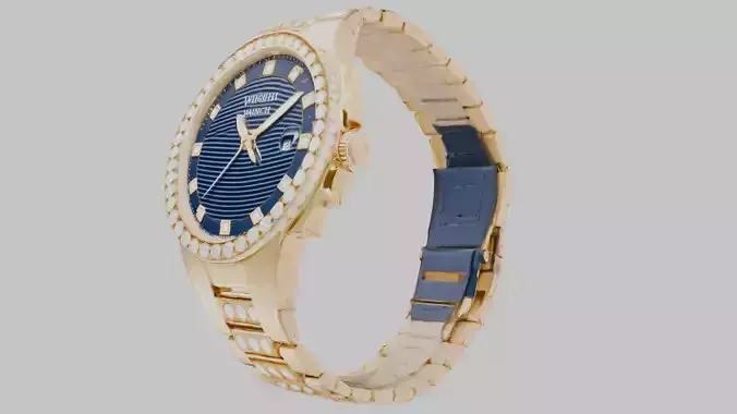 sleek modern gold wristwatch