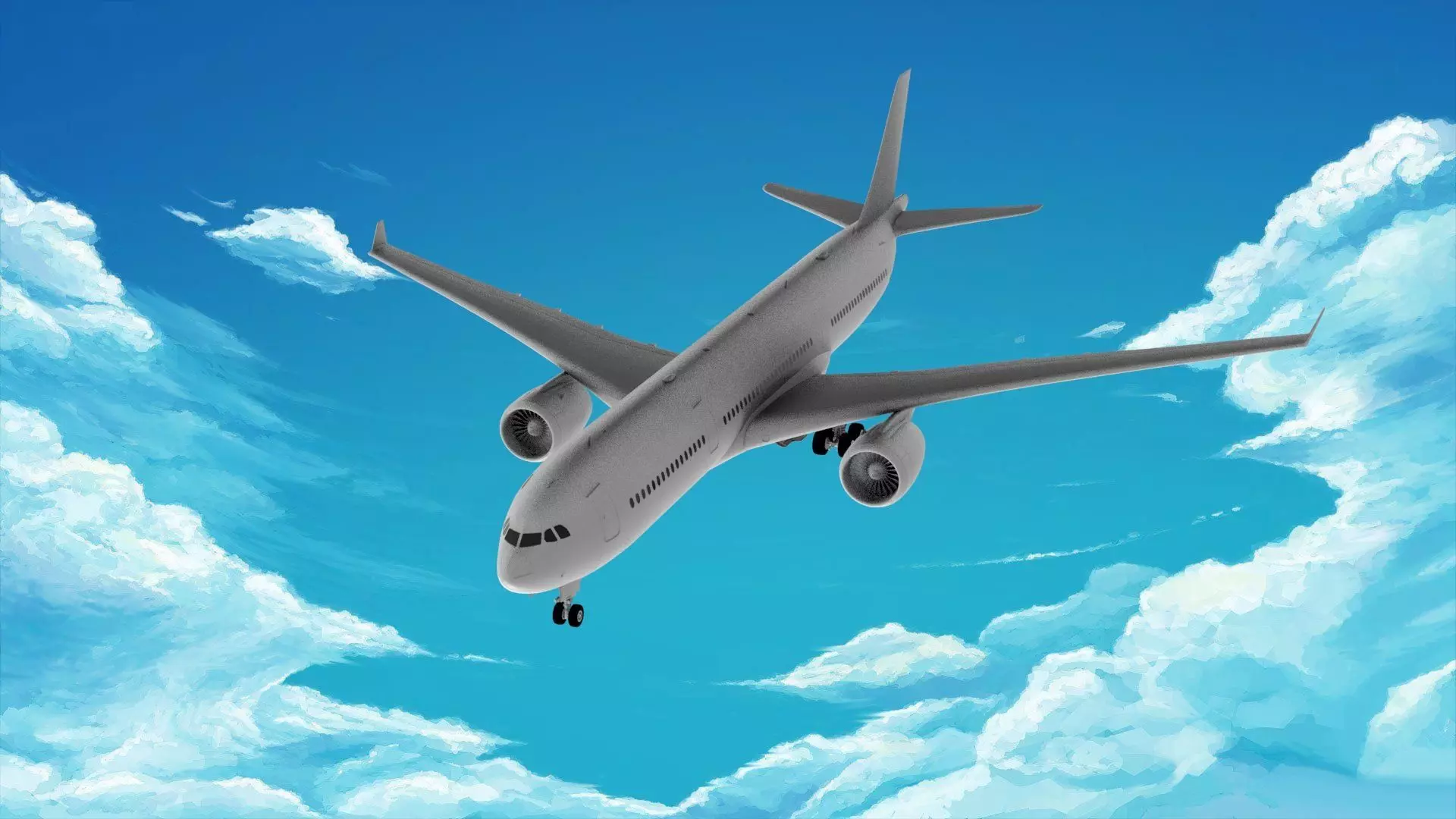 Airbus A330-300 3D model_0