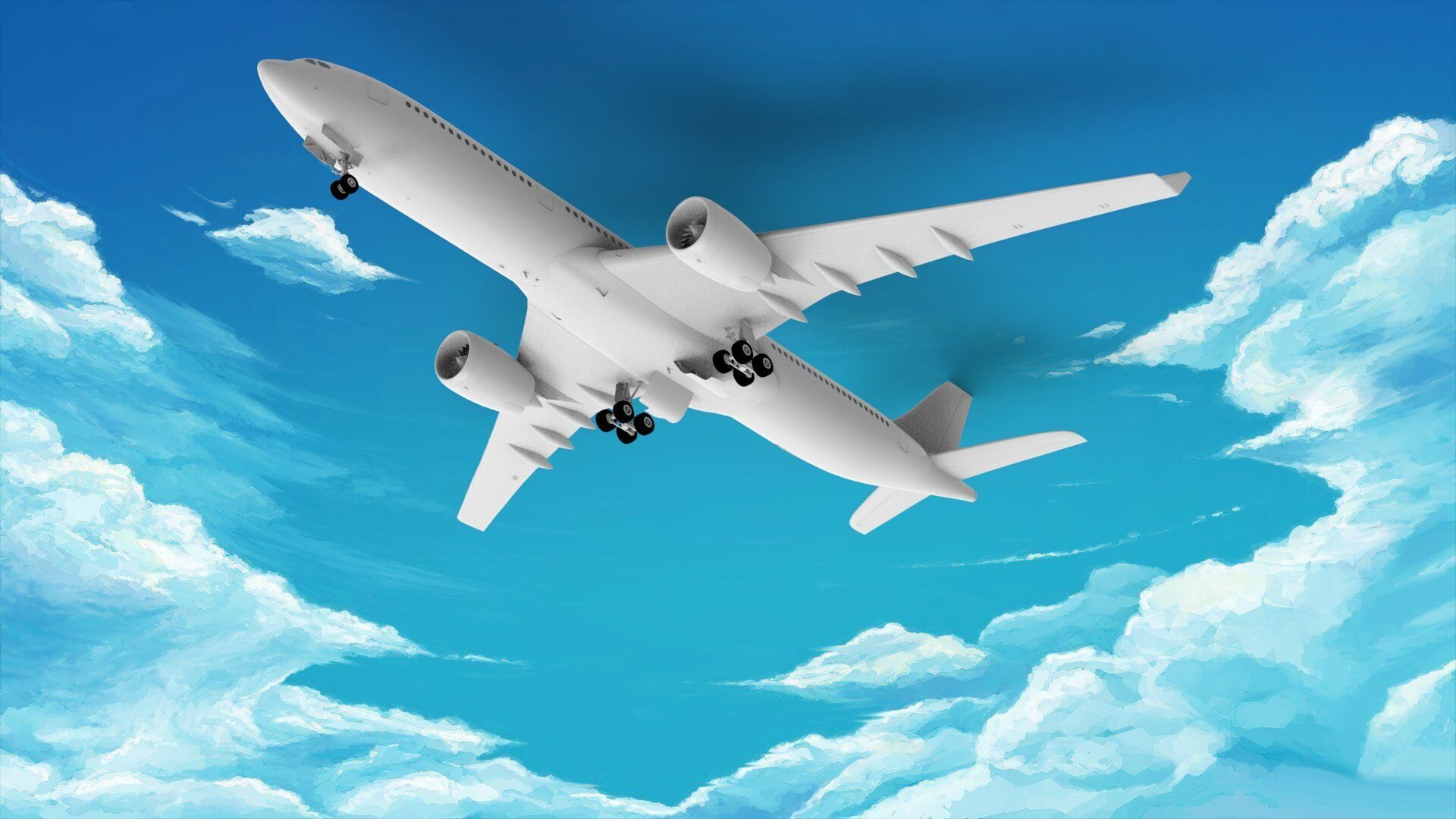 Airbus A330-300 3D model_2