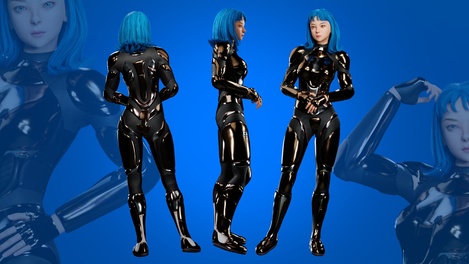 NOVA SPECTRA Concepted UE5 Game Character  Low-poly 3D model_2