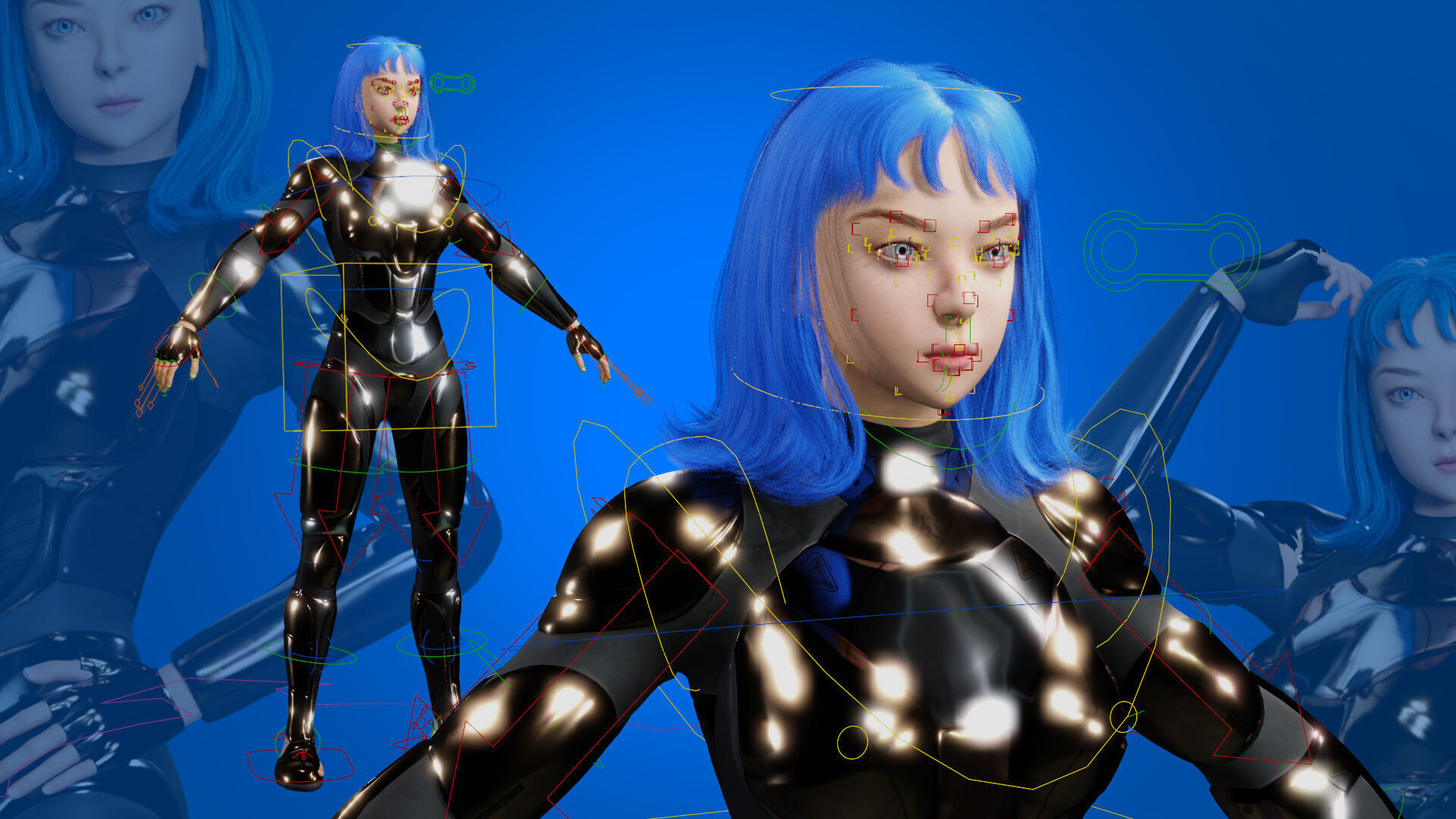 NOVA SPECTRA Concepted UE5 Game Character  Low-poly 3D model_5