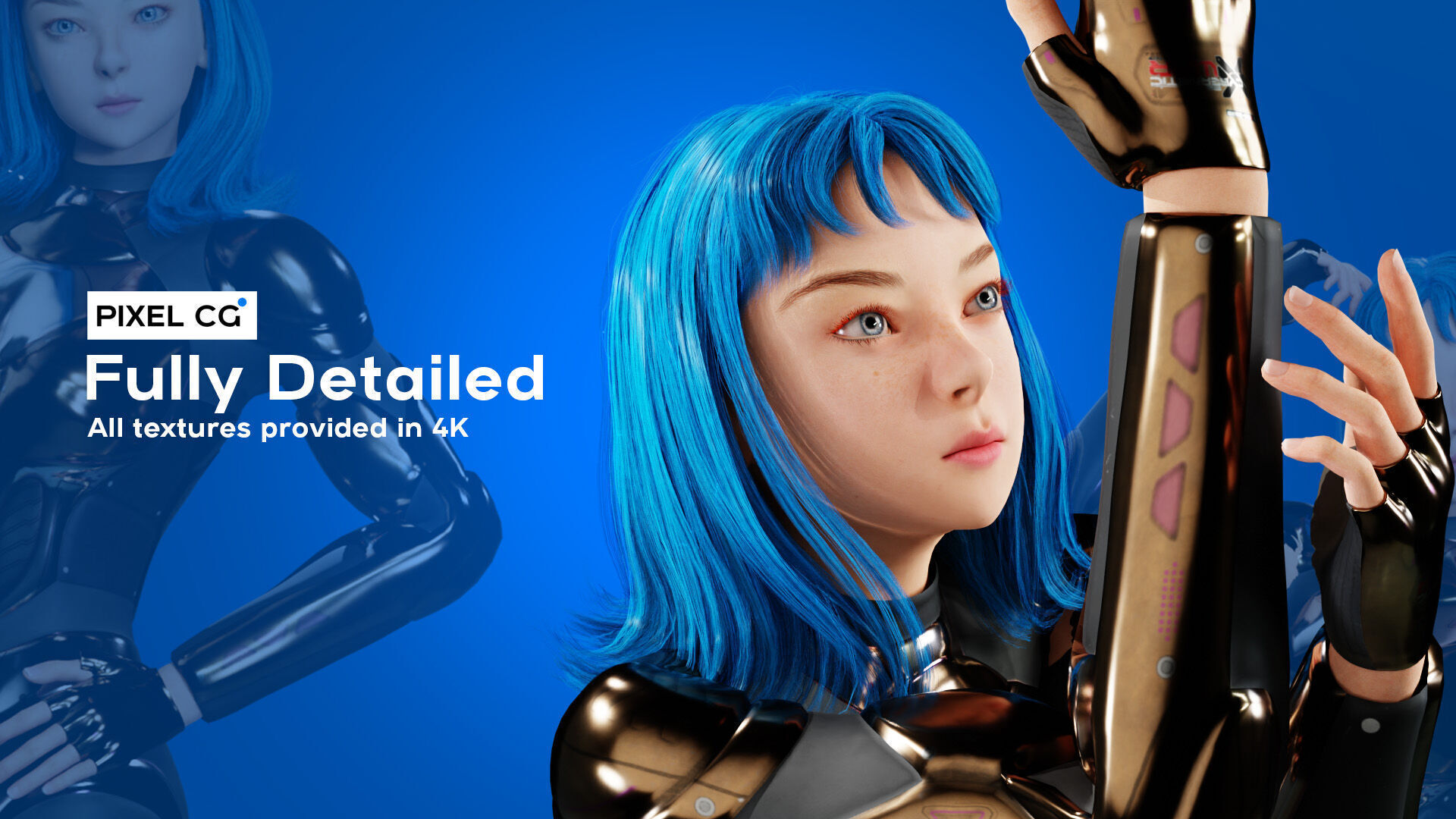 NOVA SPECTRA Concepted UE5 Game Character  Low-poly 3D model_3