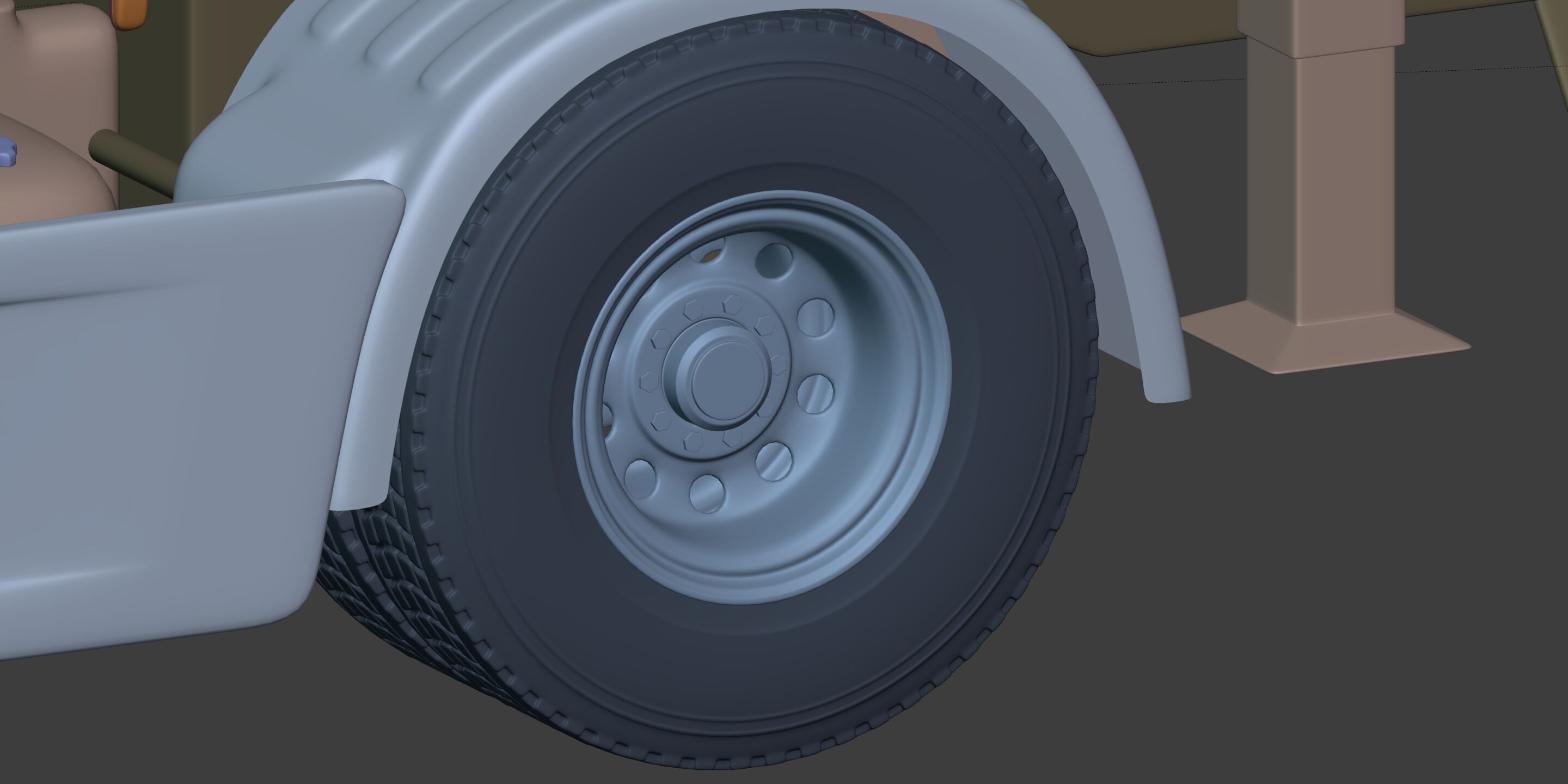 Generic Tipping - Dump- Construction Heavy Truck 3D model_21