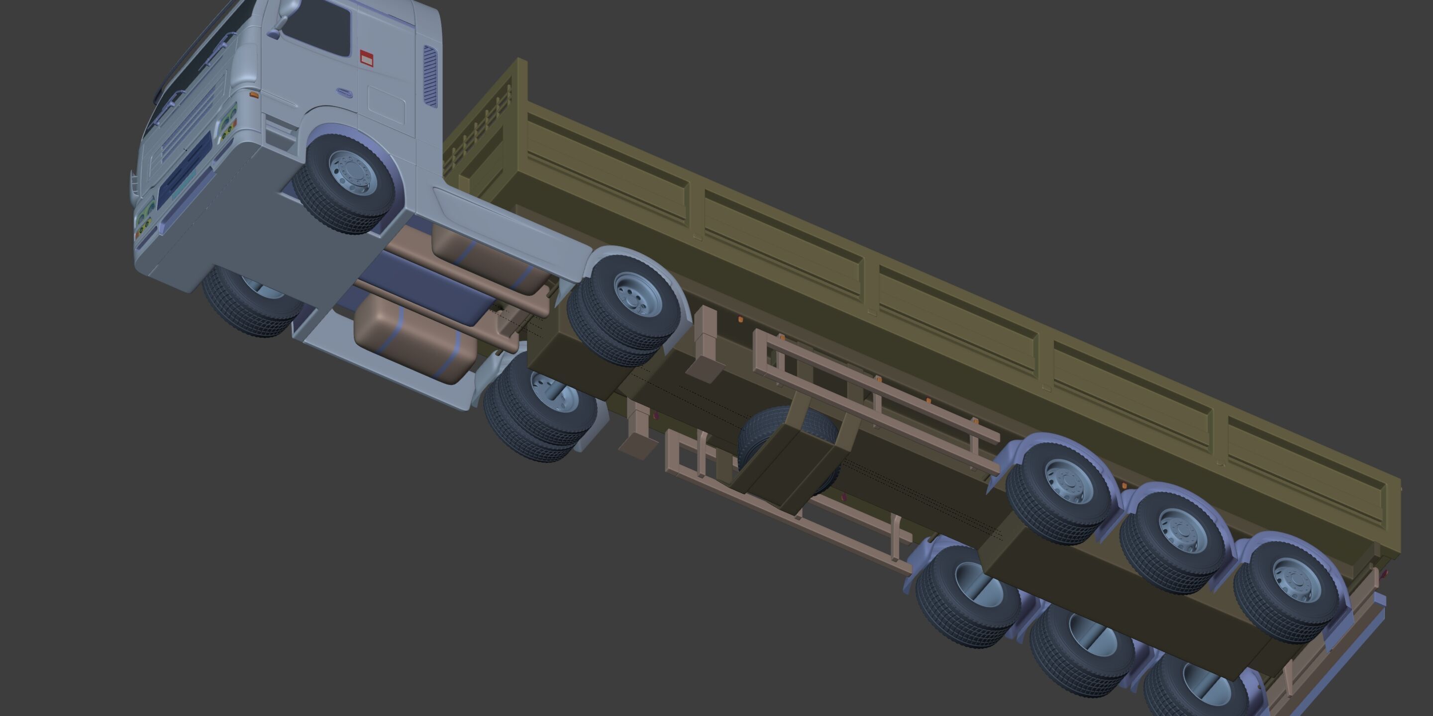 Generic Tipping - Dump- Construction Heavy Truck 3D model_15