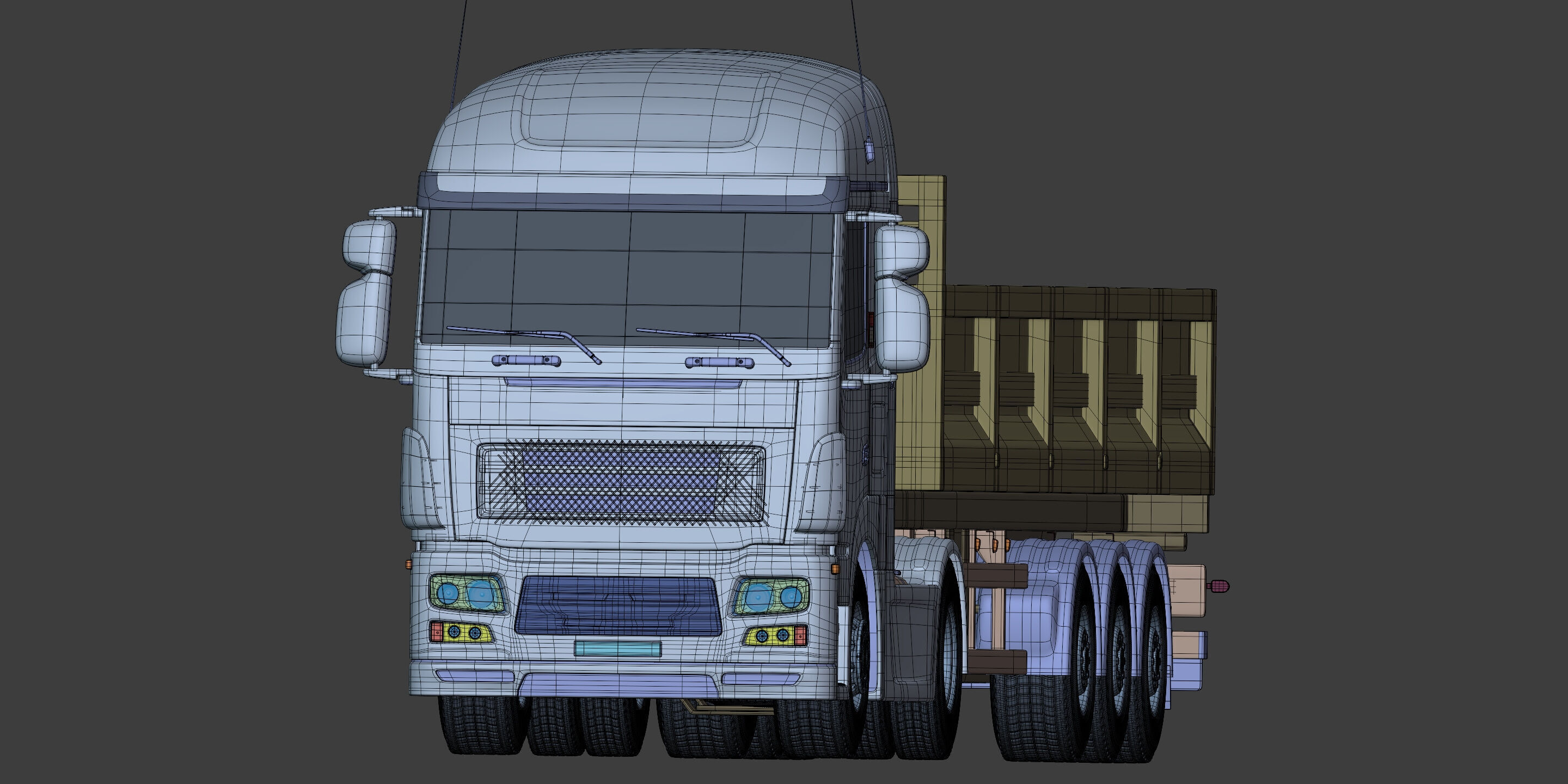Generic Tipping - Dump- Construction Heavy Truck 3D model_6