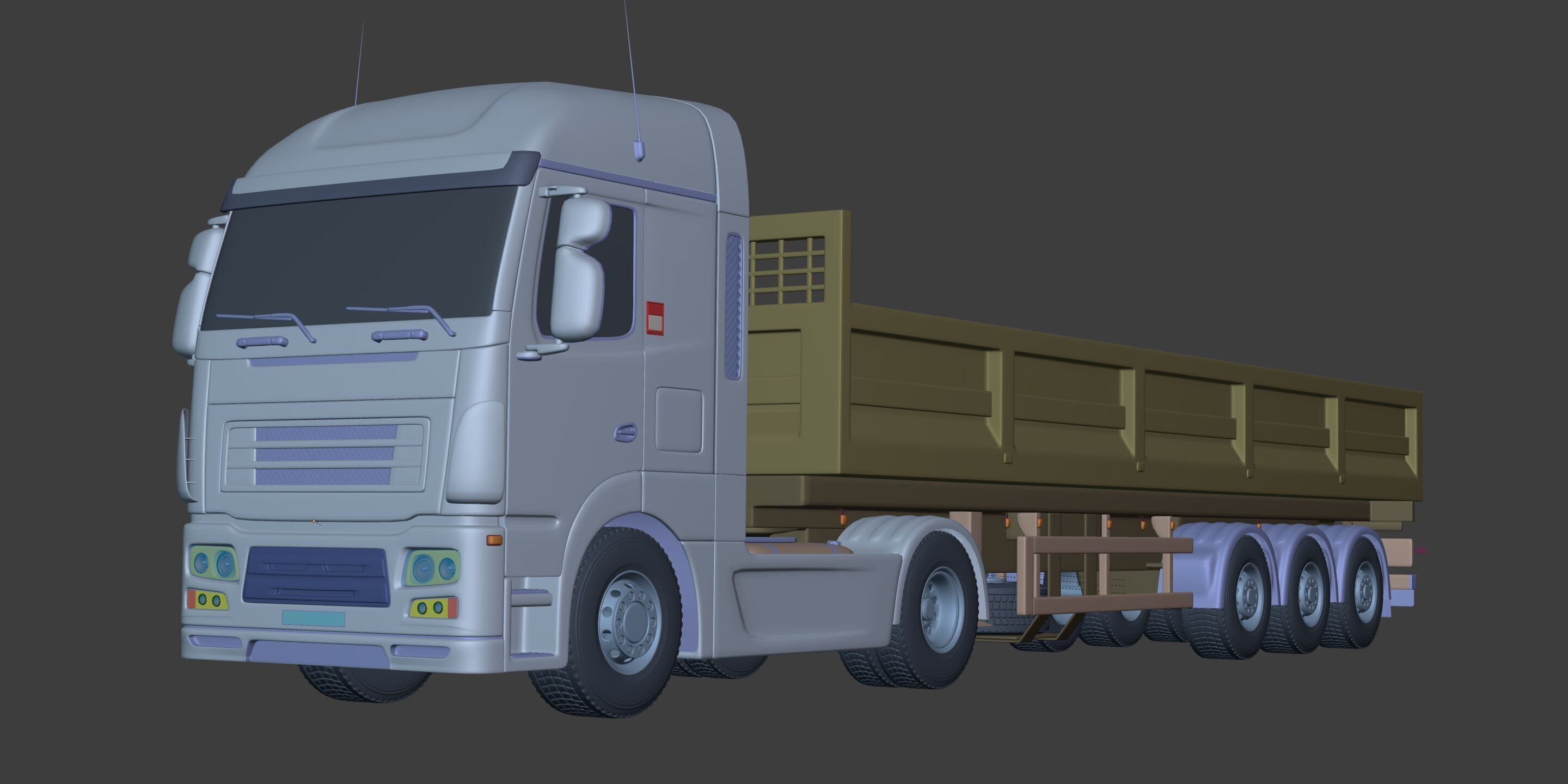 Generic Tipping - Dump- Construction Heavy Truck 3D model_1