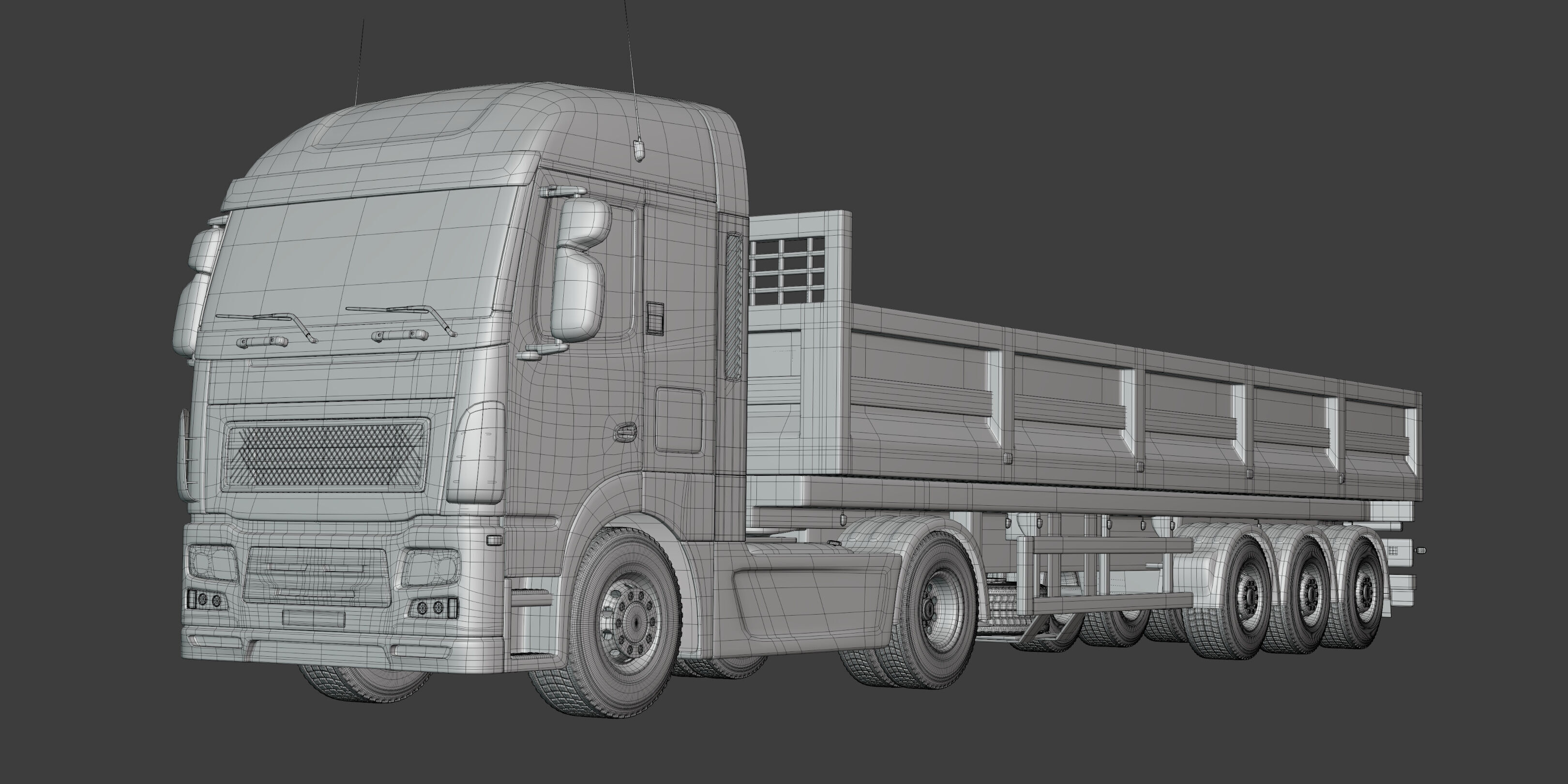 Generic Tipping - Dump- Construction Heavy Truck 3D model_4
