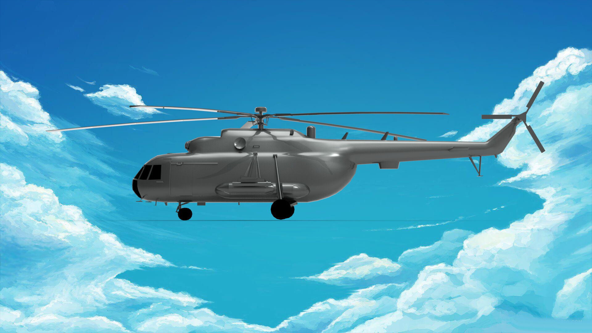 Mil Helecopter 3D model_1