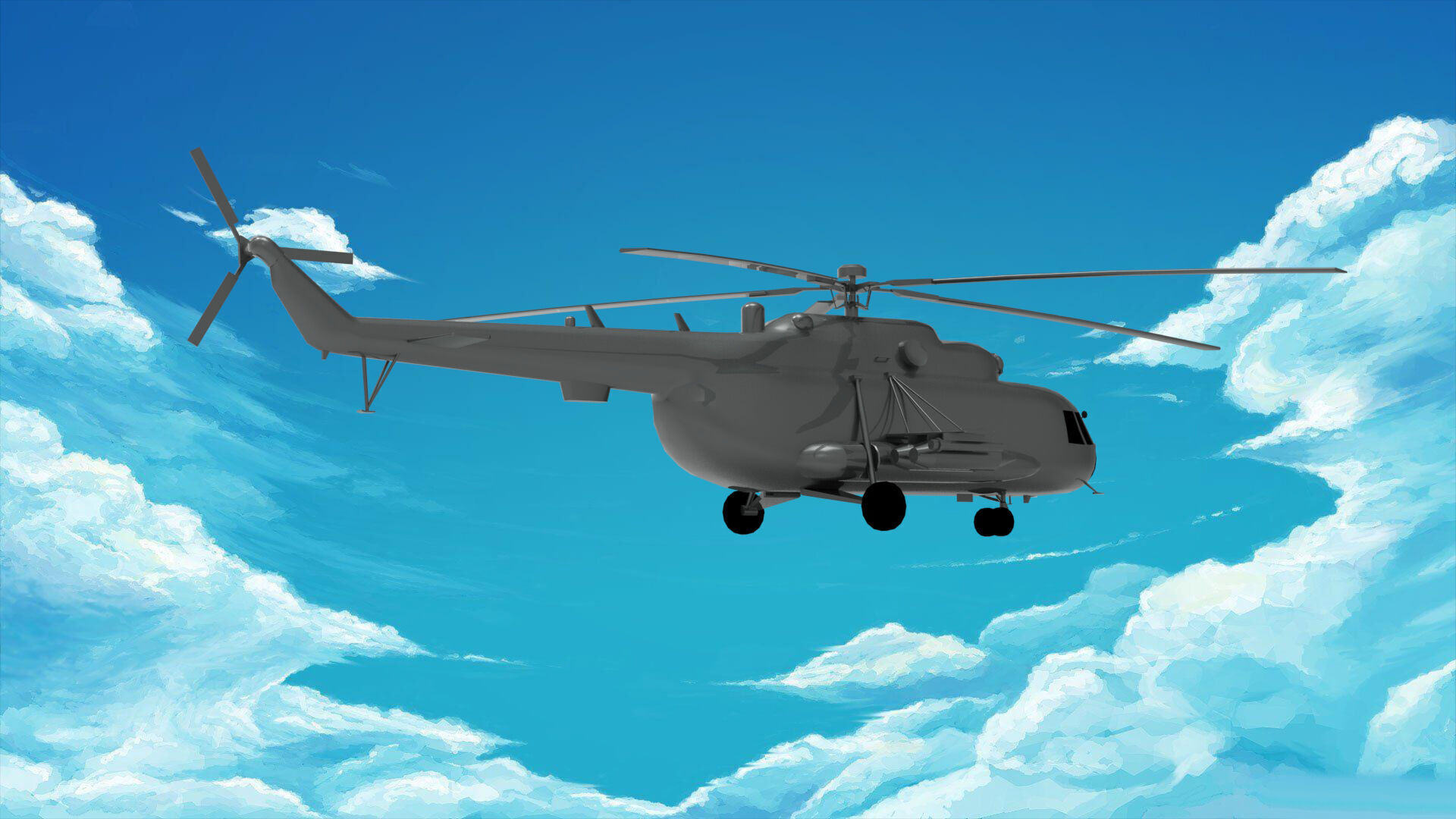 Mil Helecopter 3D model_2