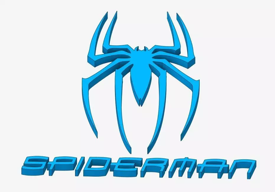 spiderman logo 3D print model_0