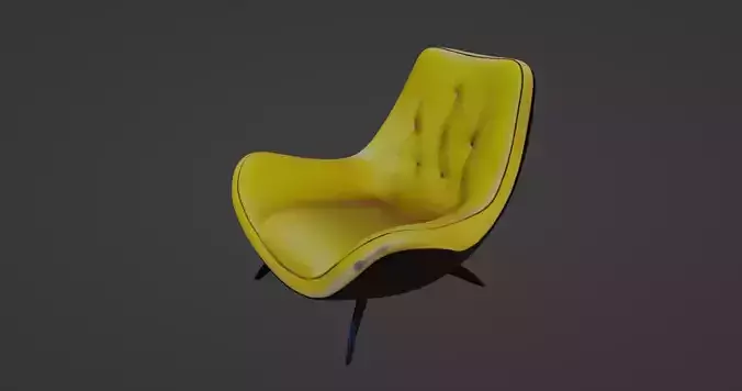 Modern Yellow Designer Lounge Chair  